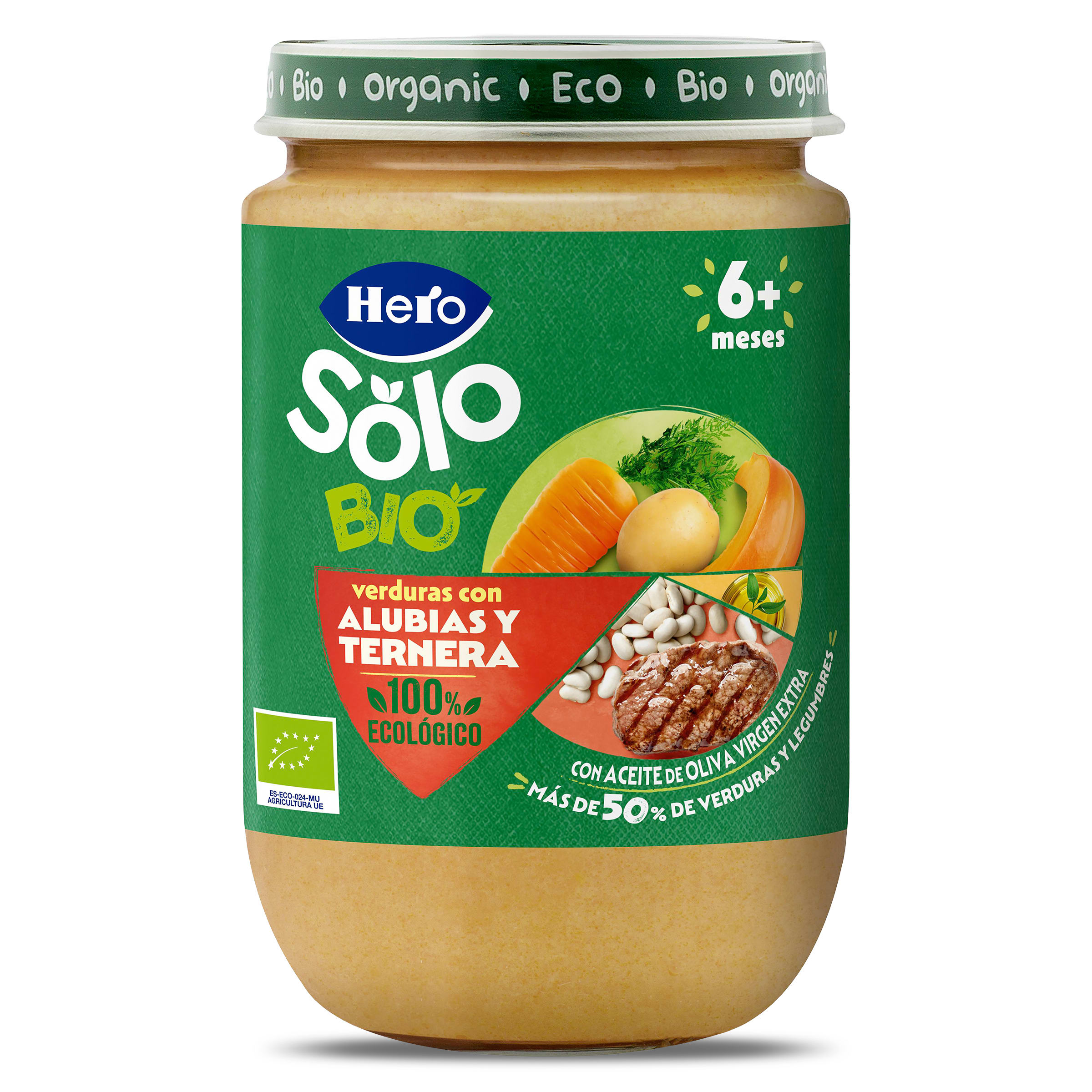 HERO Baby Solo jardinera de ternera 100% ecológica tarrito 190 gr