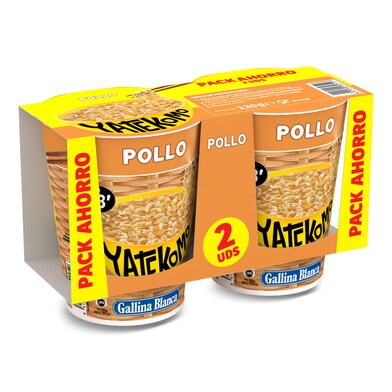 Noodles de pollo Gallina Blanca Yatekomo 2 x 60 g-0 Noodles de pollo Gallina Blanca Yatekomo 2 x 60 g-0