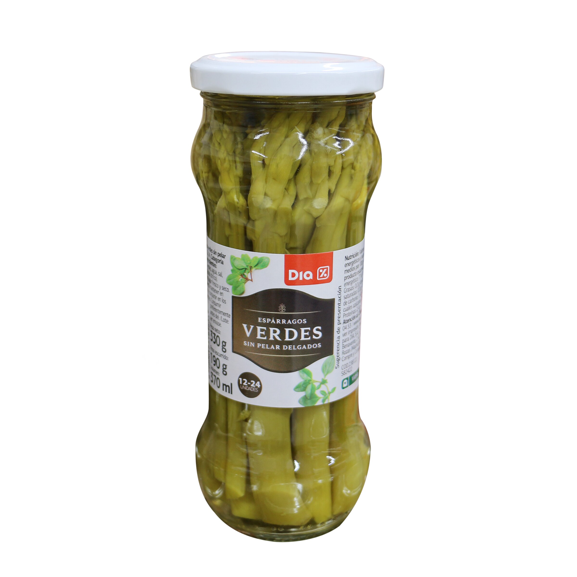 DIA espárragos verdes frasco 190 gr