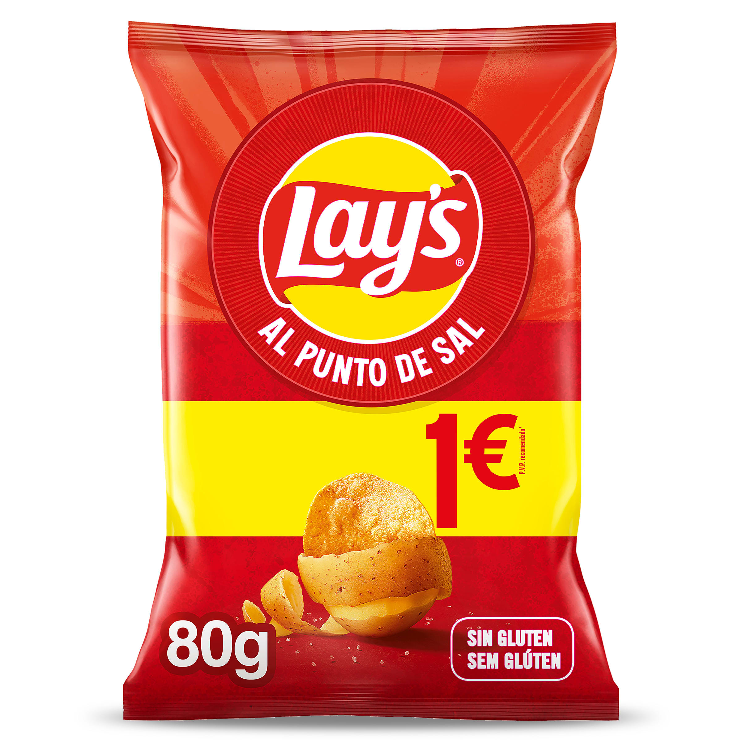 Patatas fritas al punto de sal Lay's bolsa 80 g