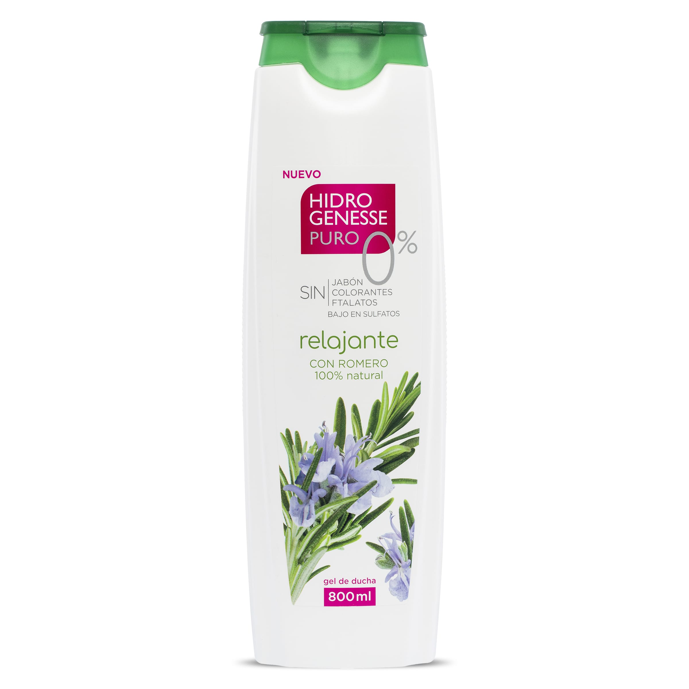 HIDROGENESSE gel de ducha relajante bote 800 ml