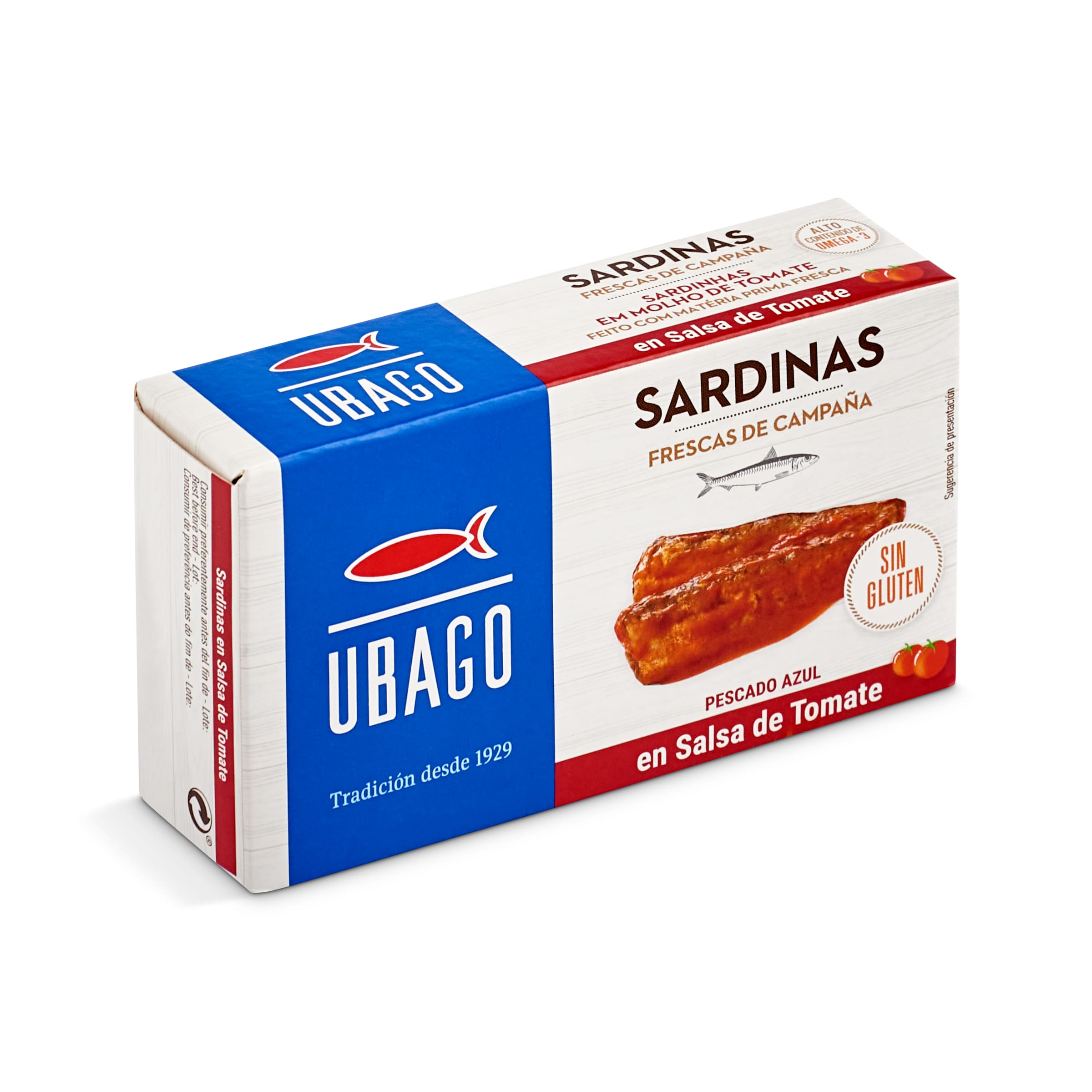 UBAGO sardinas en salsa de tomate lata 84 gr