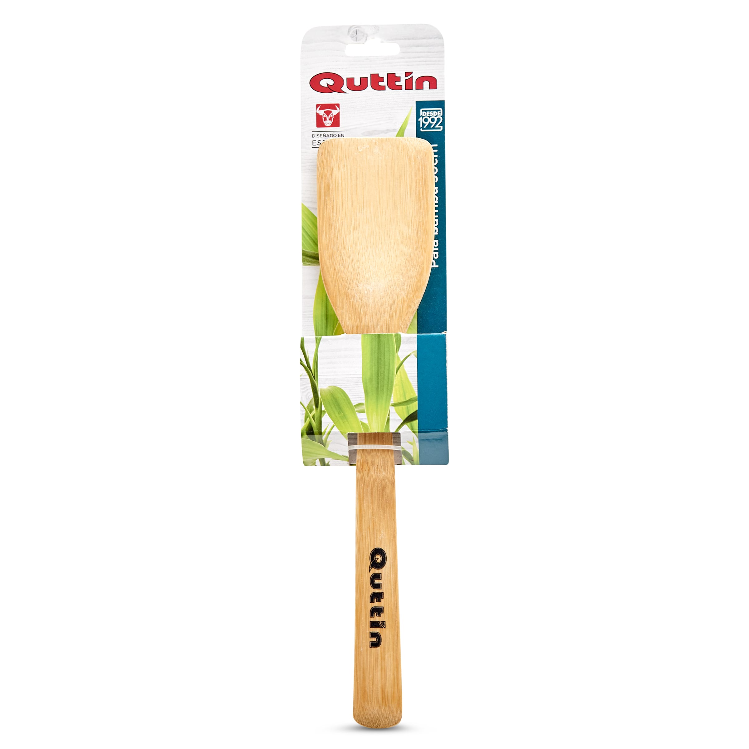 QUTIN pala recta de madera de bambú 30 cm