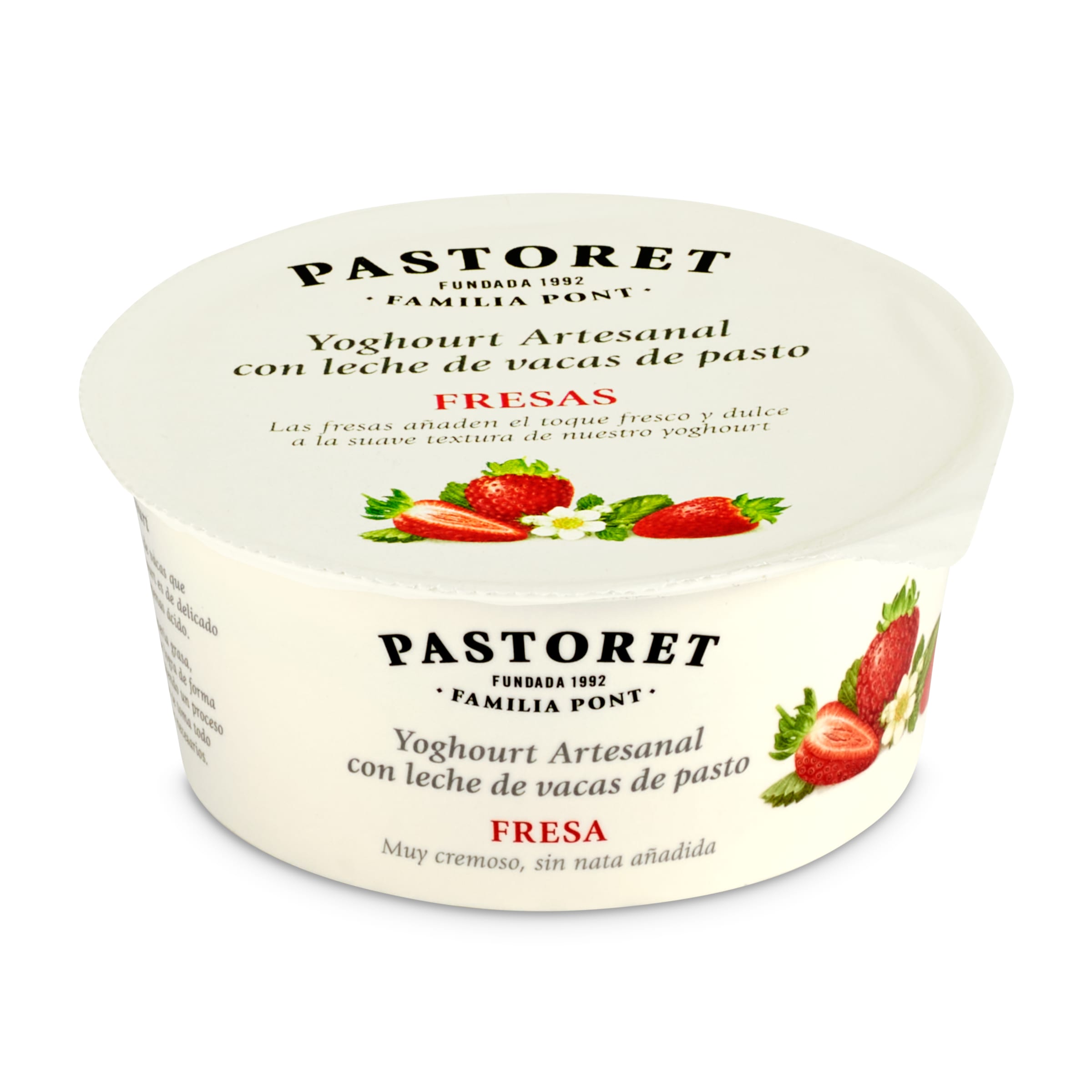 PASTORET yogur cremoso artesano de fresa tarrina 125 gr