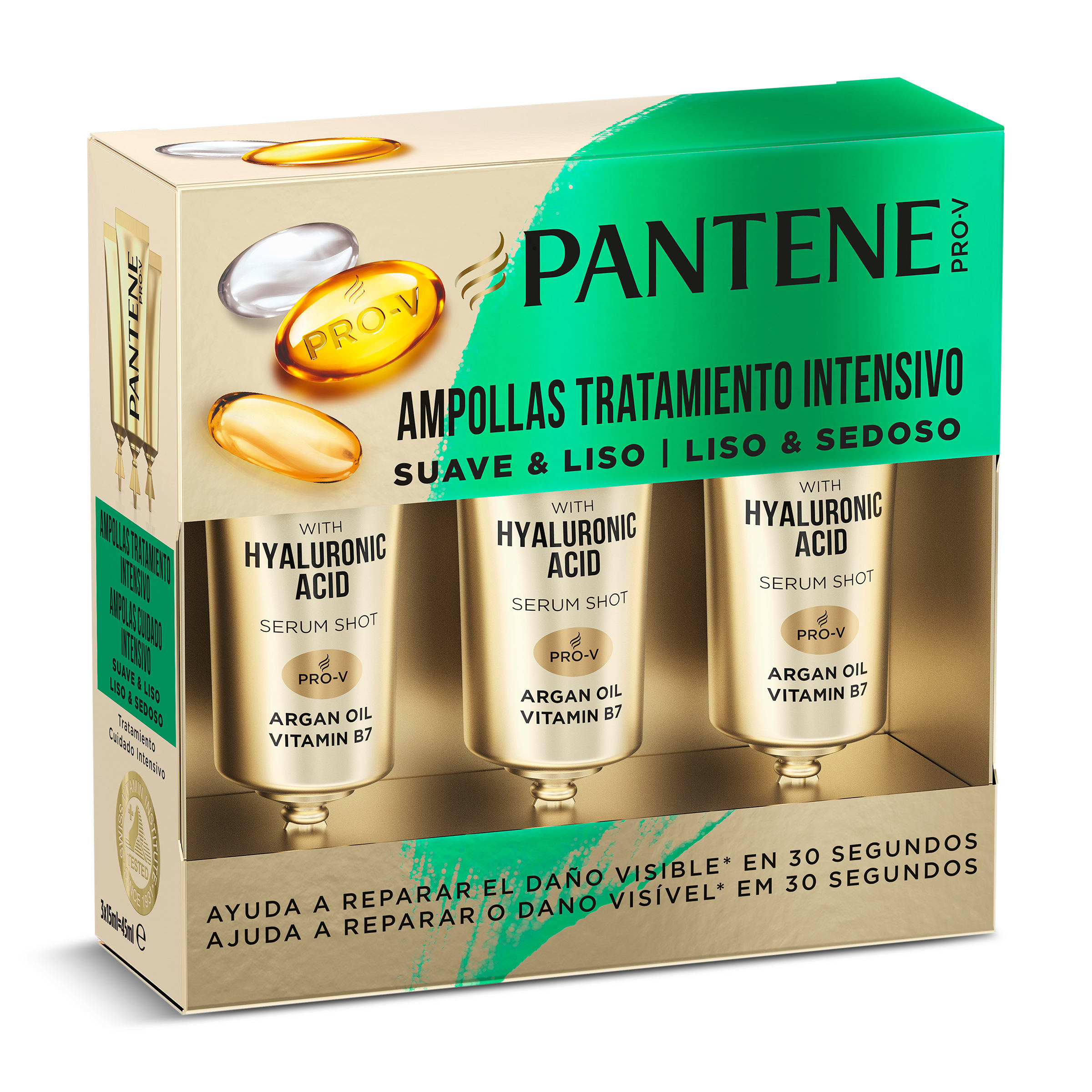 PANTENE Pro-v ampollas liso extremo 1 min caja 3 ampollas