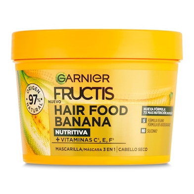 Mascarilla hair food banana ultra nutritiva Fructis frasco 390 ml -  Supermercados DIA