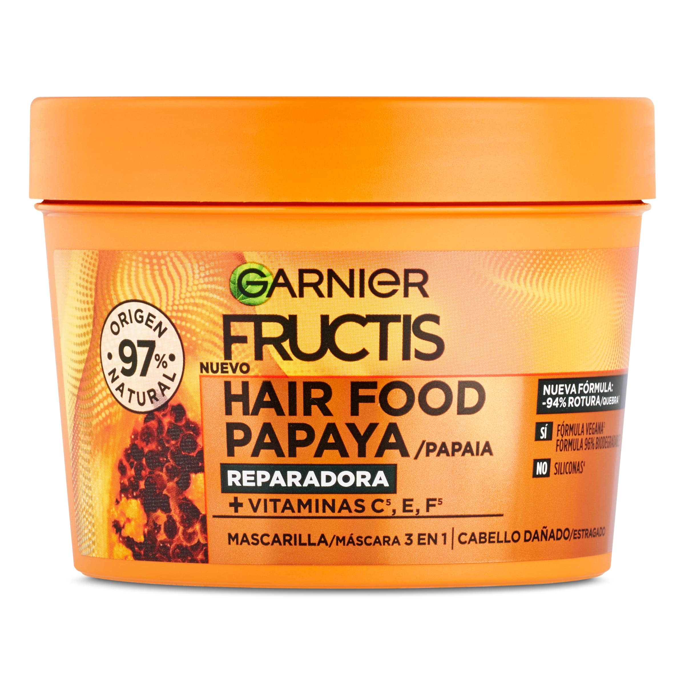 Mascarilla hair food papaya reparadora FRUCTIS FRASCO 390 ML -  Supermercados DIA