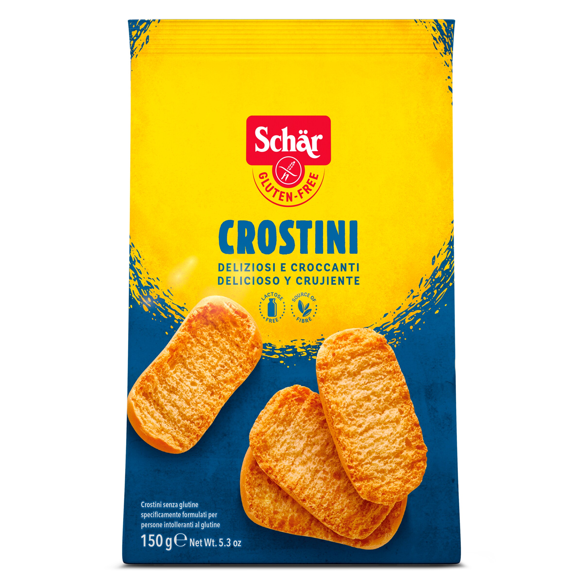 DR. SCHAR panecillos tostados crostini SIN GLUTEN bolsa 150 gr