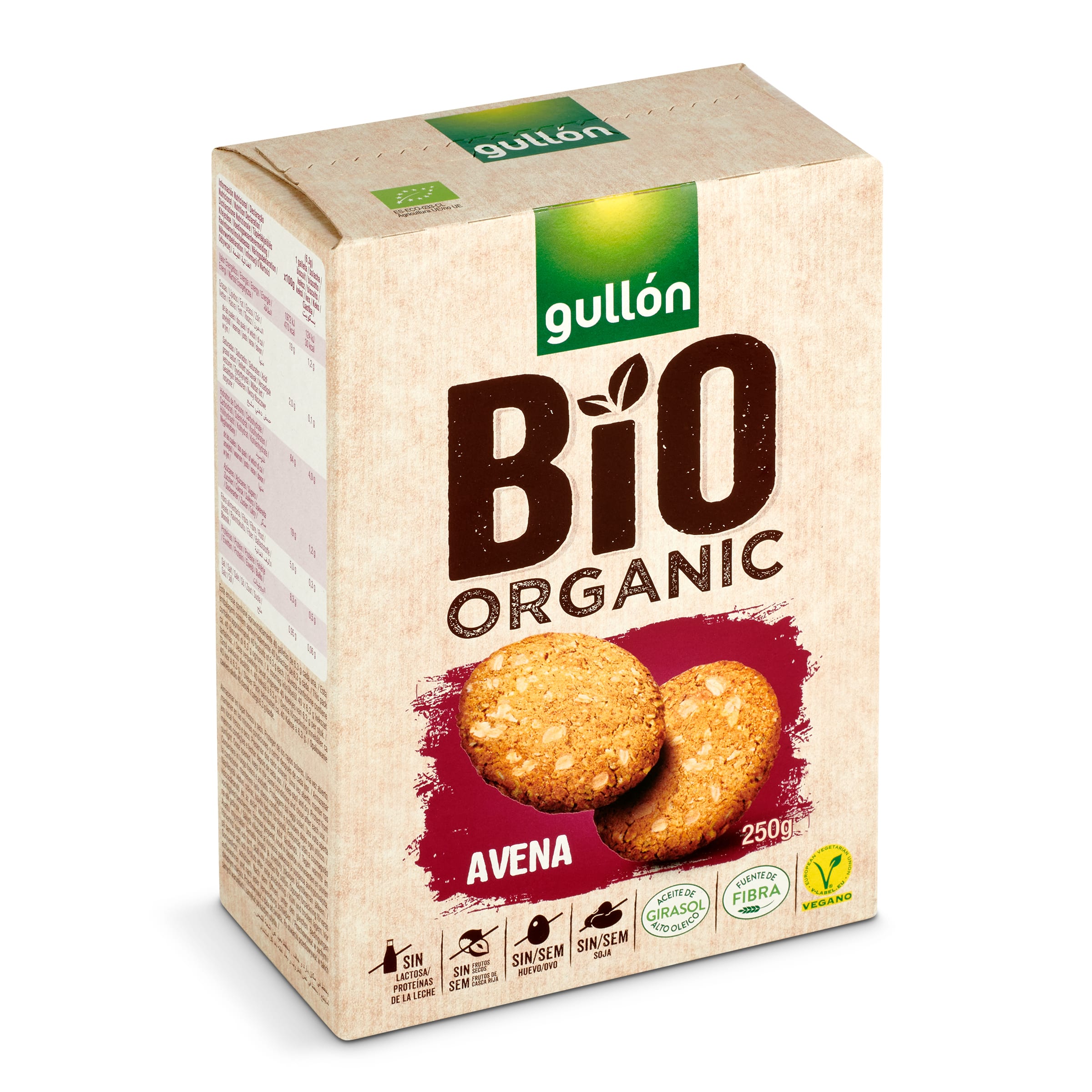 GULLON galletas de avena bio organic caja 250 gr