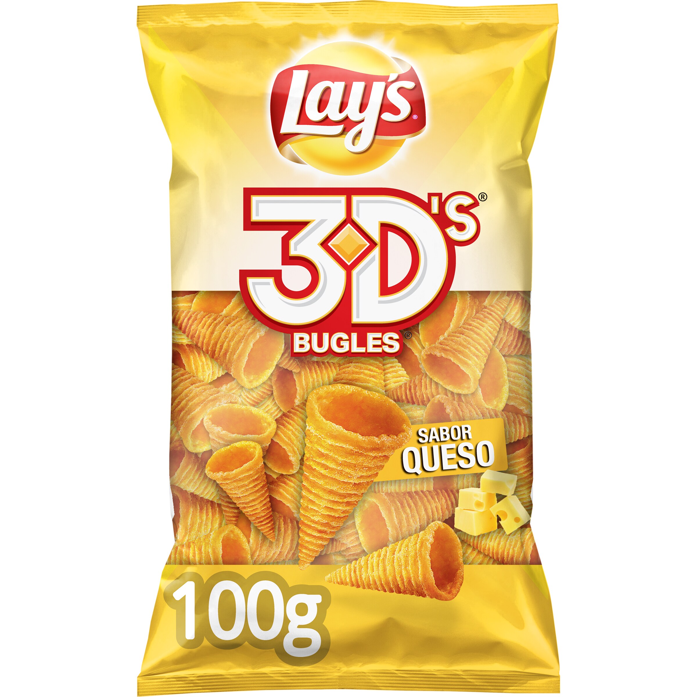 LAY'S conos de maíz 3D sabor queso bolsa 100 gr