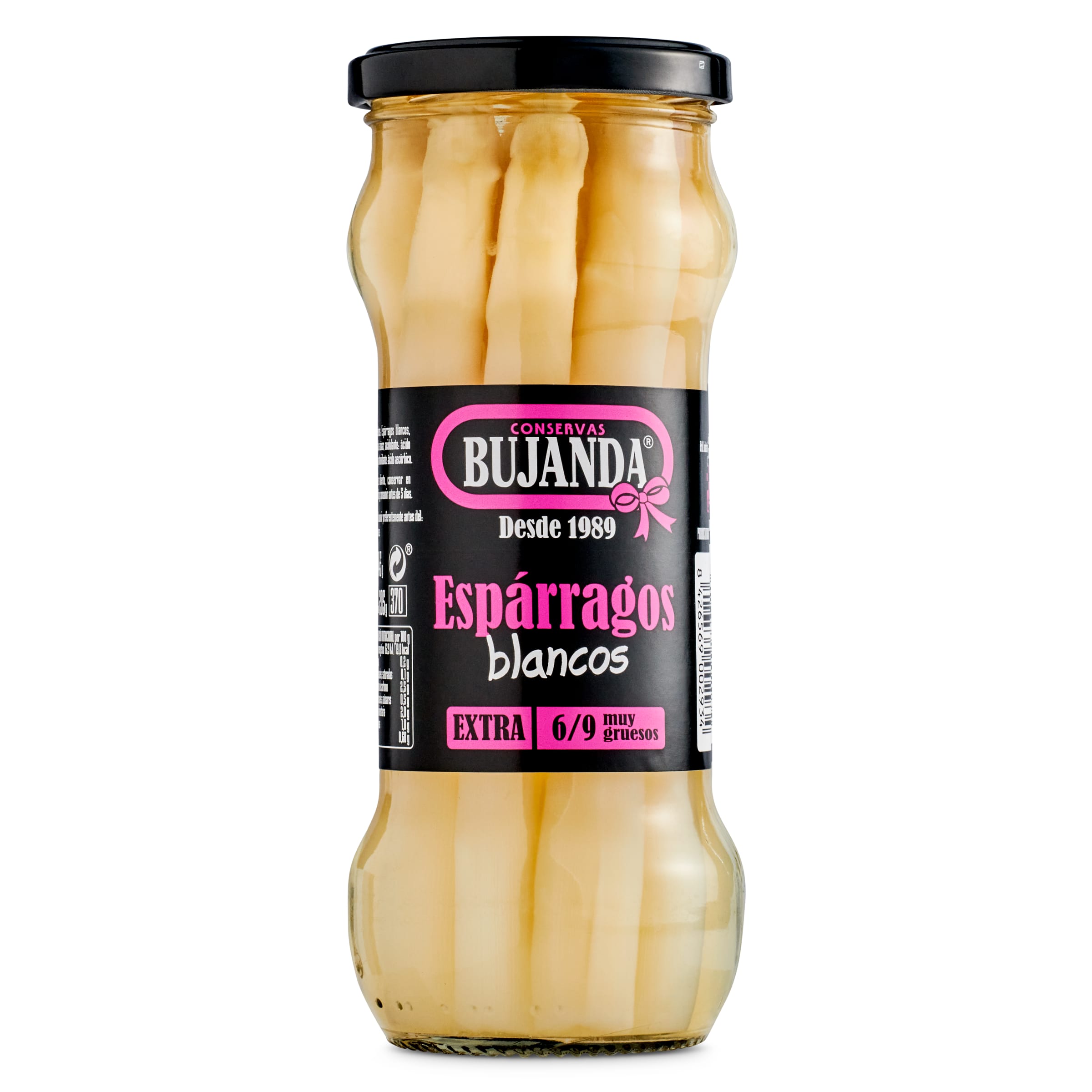 BUJANDA espárragos blancos extra muy grueso 6/12 piezas frasco 205 gr