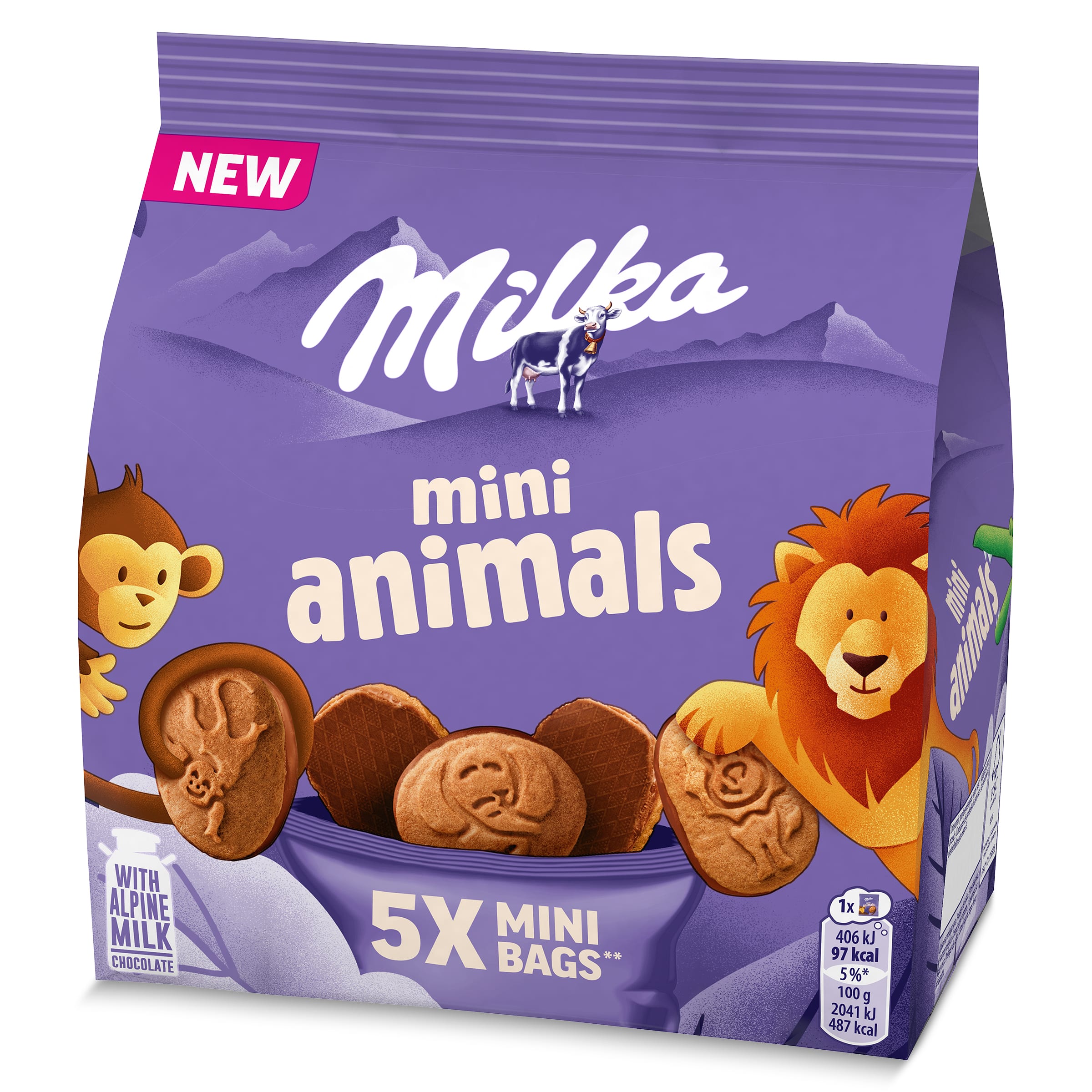 Galletas mini animals Milka 99,5 g