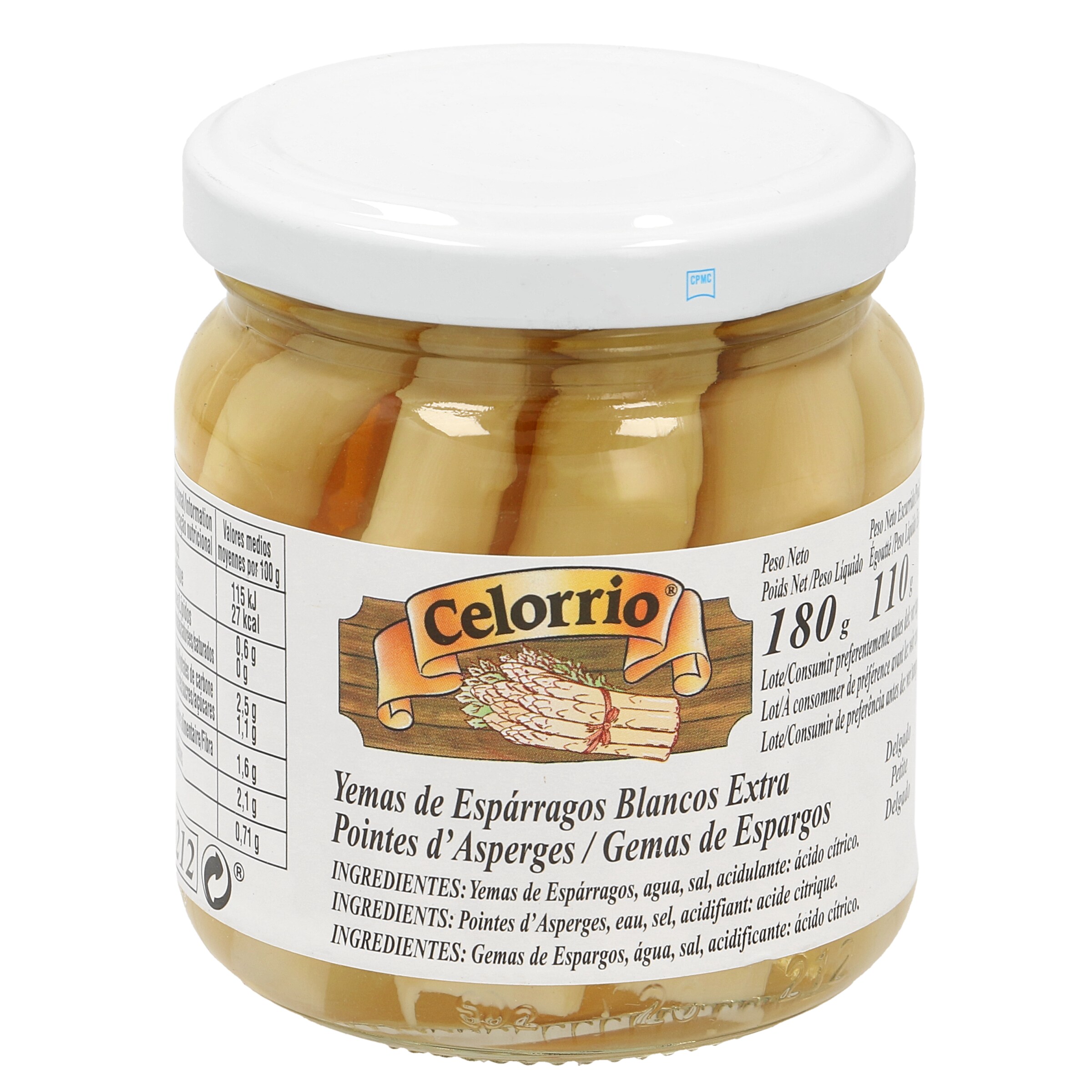 CELORRIO yemas de espárragos blancos extra frasco 110 gr