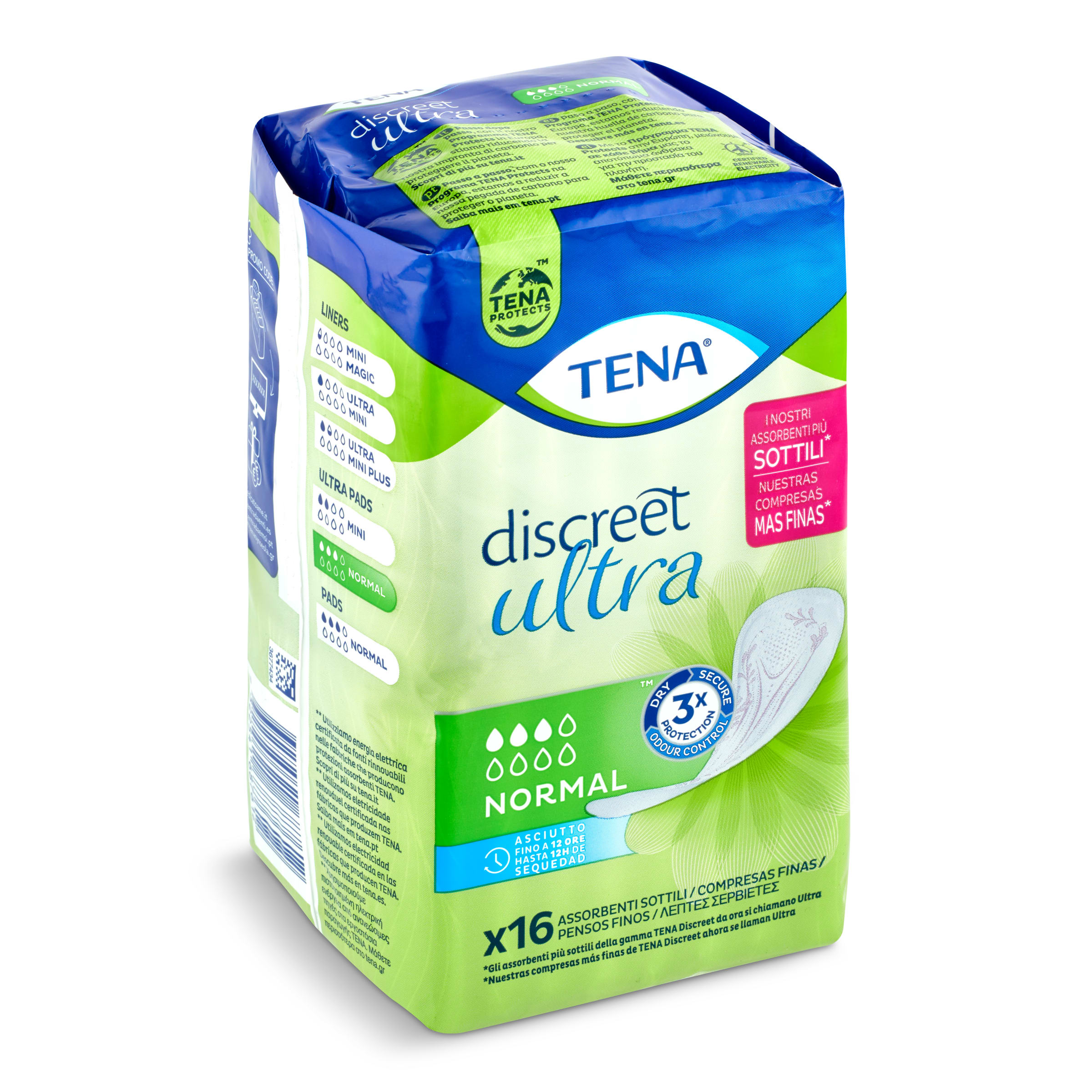 TENA Discreet compresas de incontinencia normal ultra paquete 16 uds