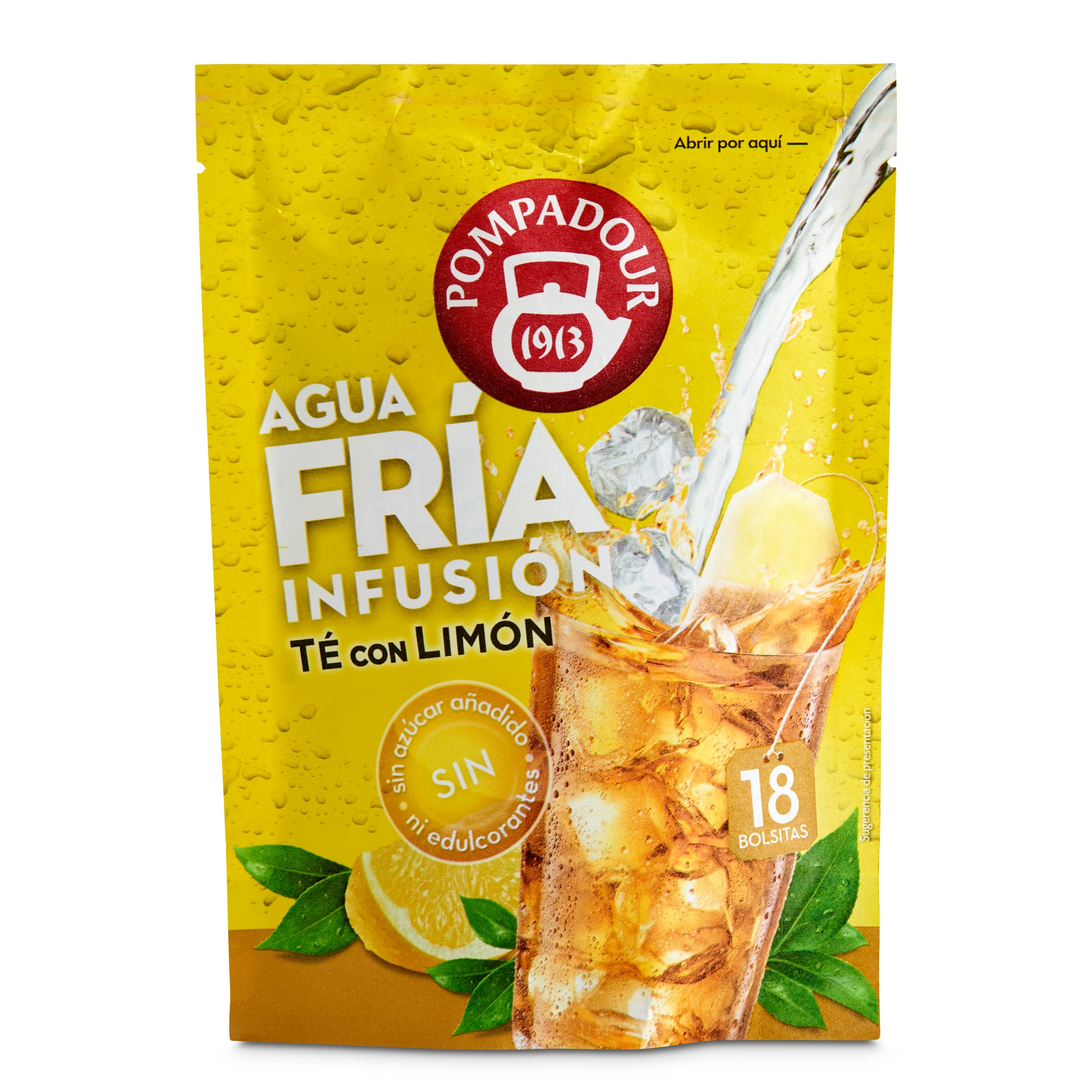 POMPADOUR infusión de té con limón agua fría estuche 18 bolsitas