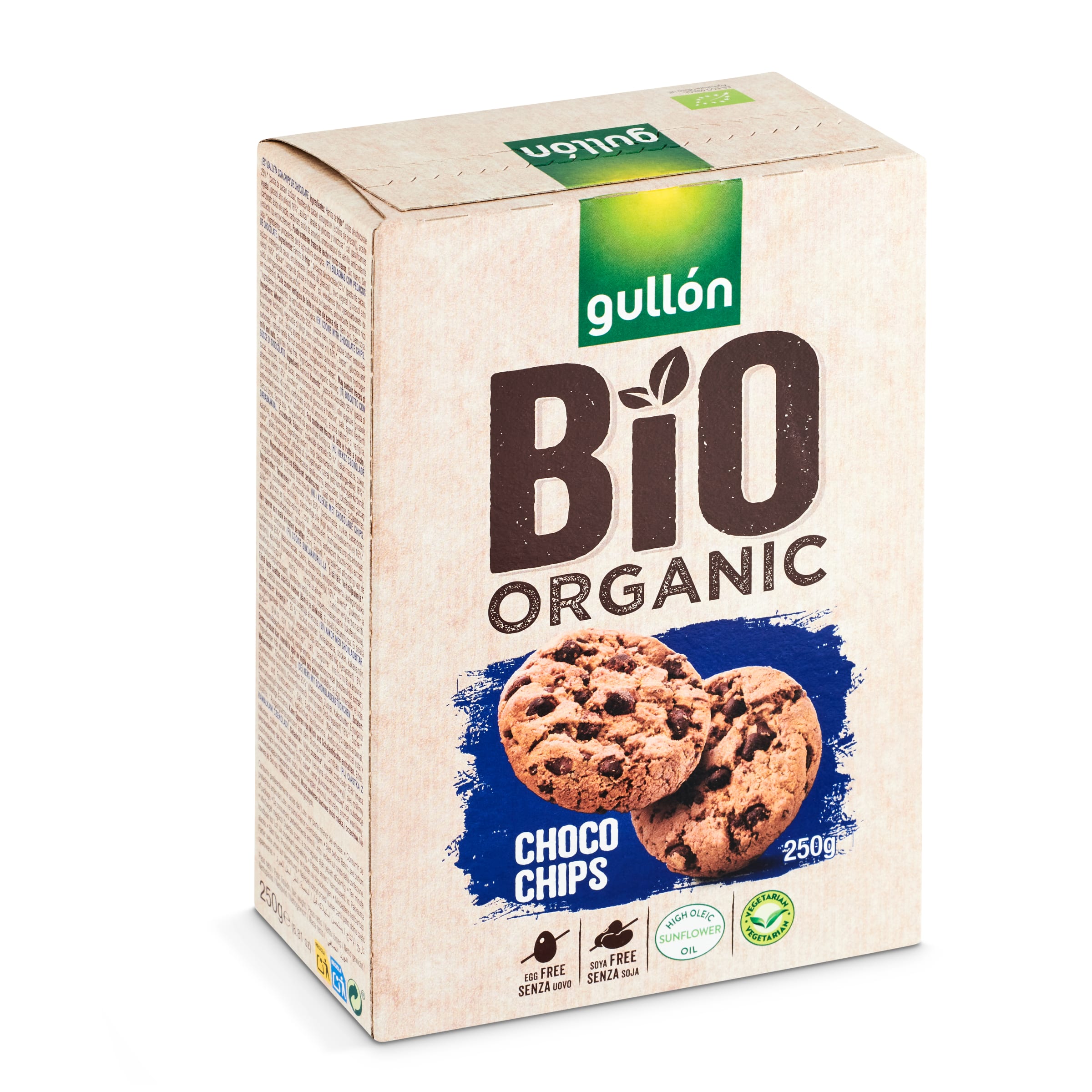 GULLON galletas choco chips bio organic caja 250 gr