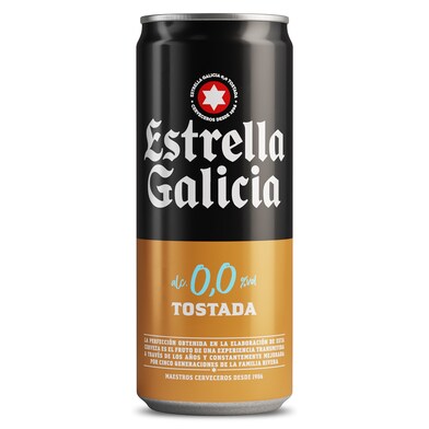 Cerveza tostada 0,0% alcohol Estrella Galicia 33 cl-0 Cerveza tostada 0,0% alcohol Estrella Galicia 33 cl-0