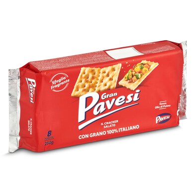 Galletas crackers con sal Gran pavesi bolsa 250 g-0 Galletas crackers con sal Gran pavesi bolsa 250 g-0