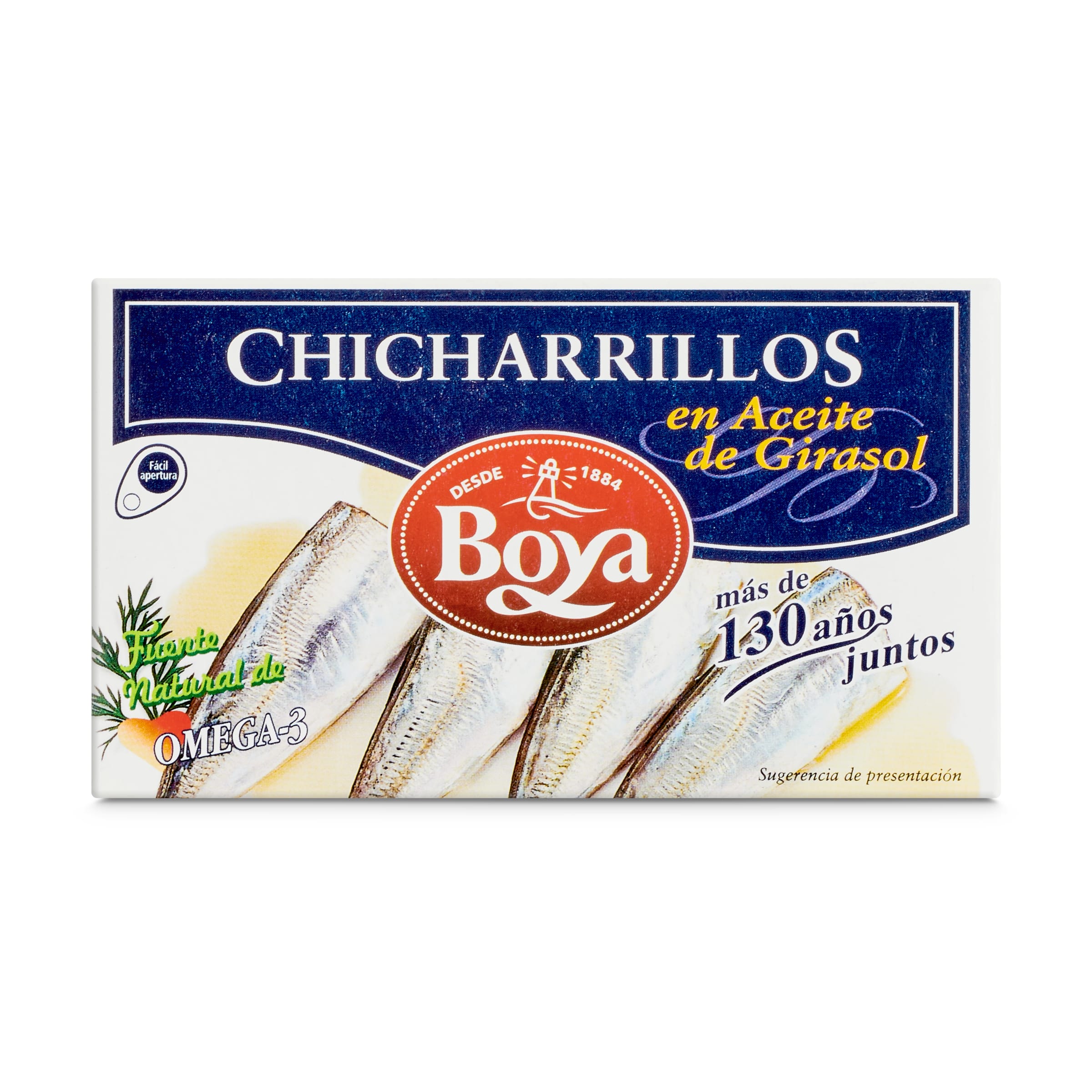 BOYA chicharrillos en aceite vegetal lata 83 gr