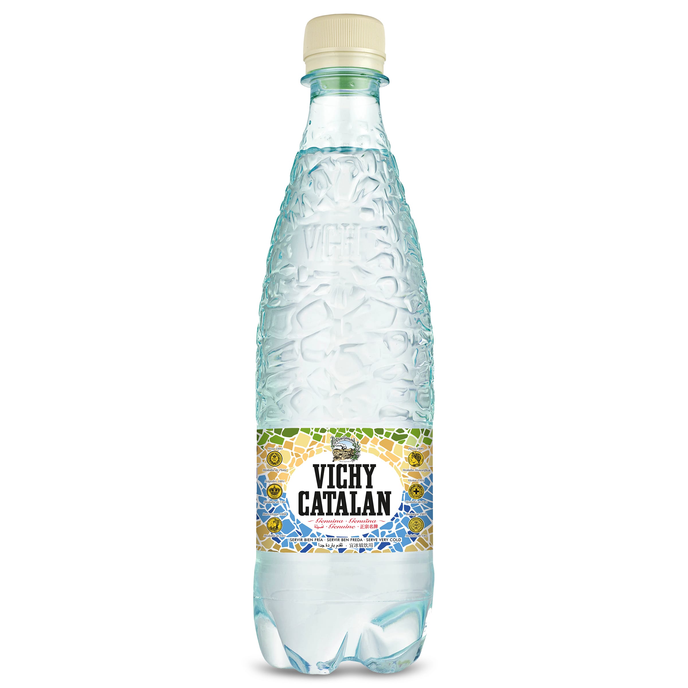 Agua mineral con gas Vichy catalán botella 50 cl