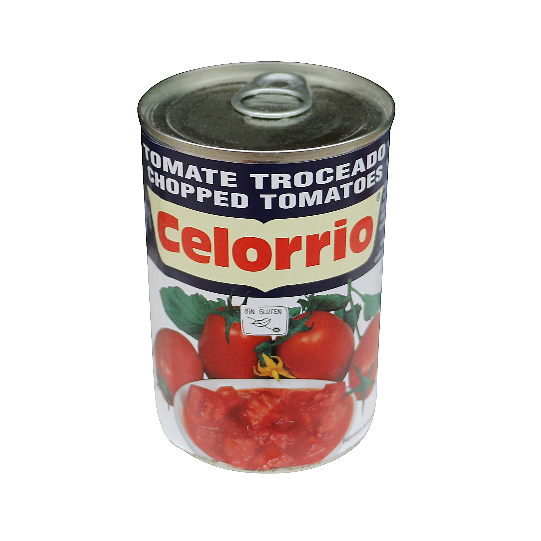 CELORRIO tomate natural troceado lata 390 gr