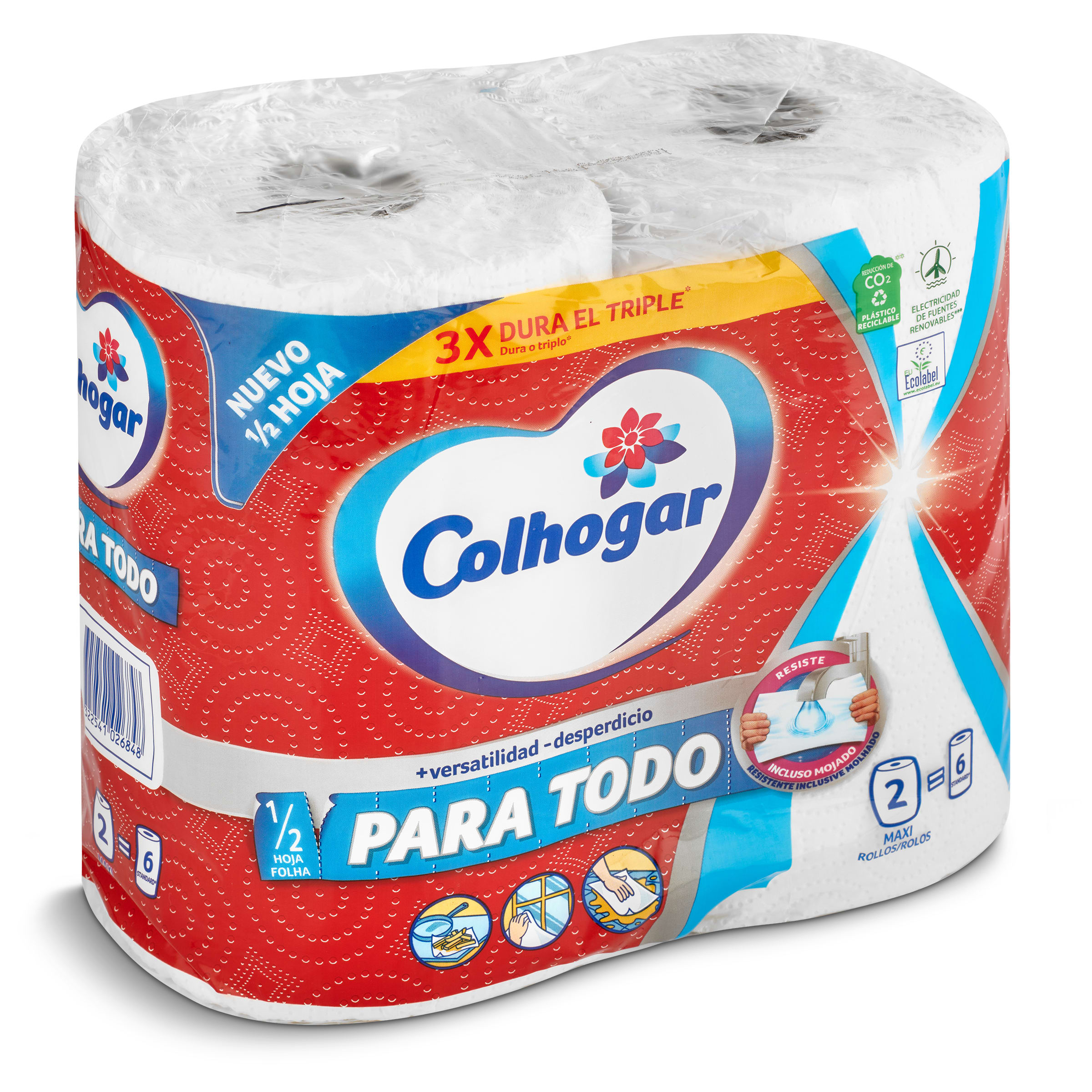 Papel de cocina para todo Colhogar 2 unidades