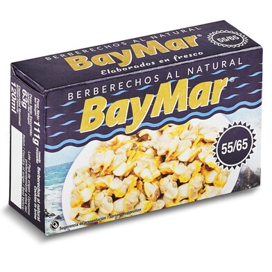 Berberechos al natural 55/65 piezas Baymar 63 g-0 Berberechos al natural 55/65 piezas Baymar 63 g-0