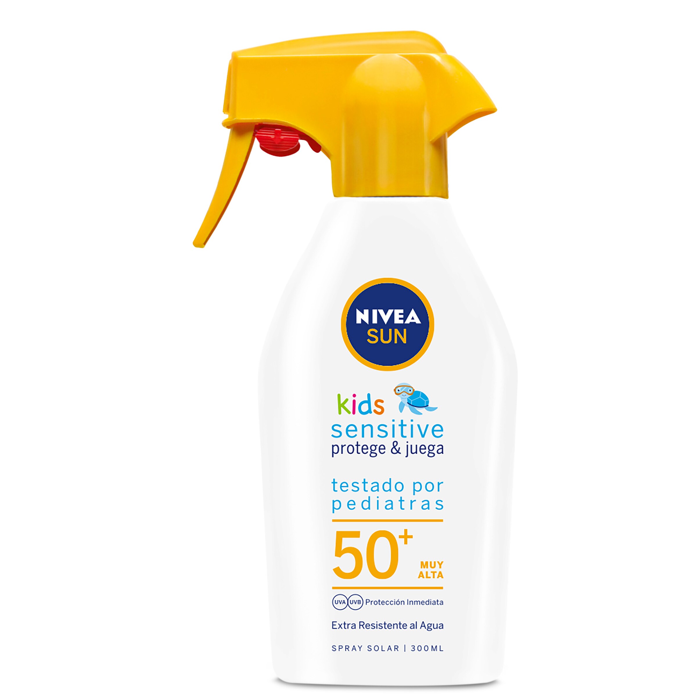 Protector solar sensitive spf +50 para niños Nivea bote 300 ml