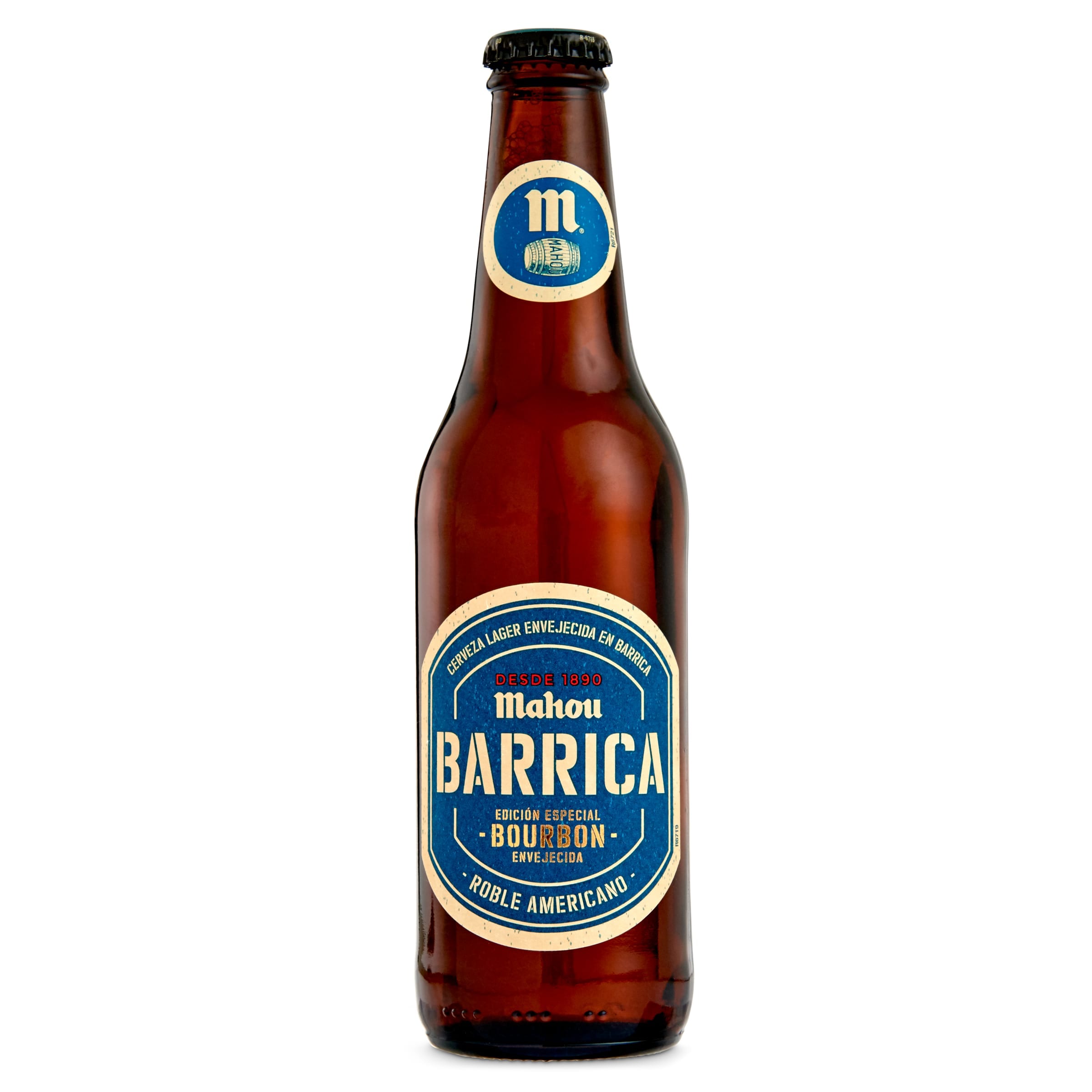 MAHOU BARRICA cerveza bourbon botella 33 cl