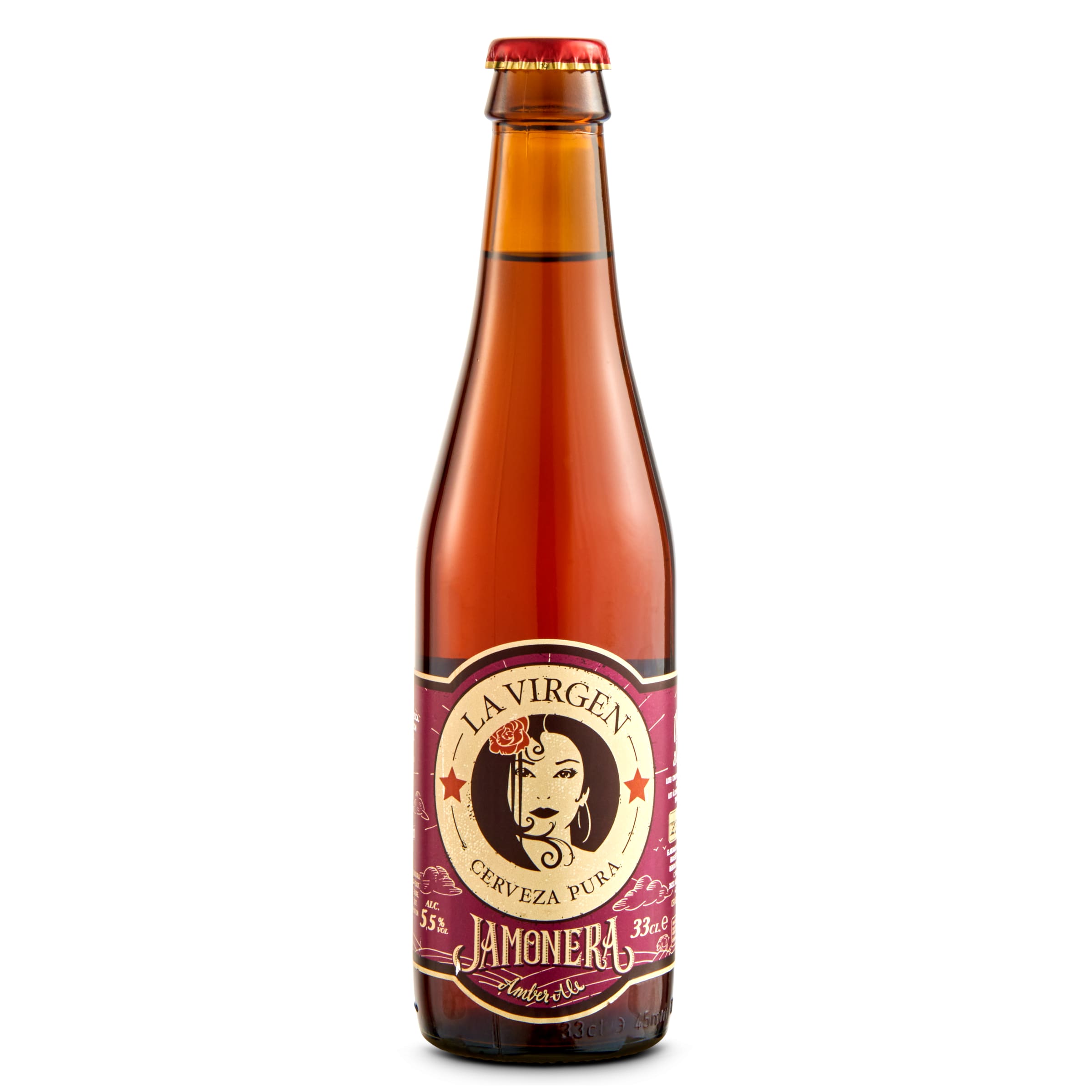 LA VIRGEN cerveza tostada jamonera botella 33 cl
