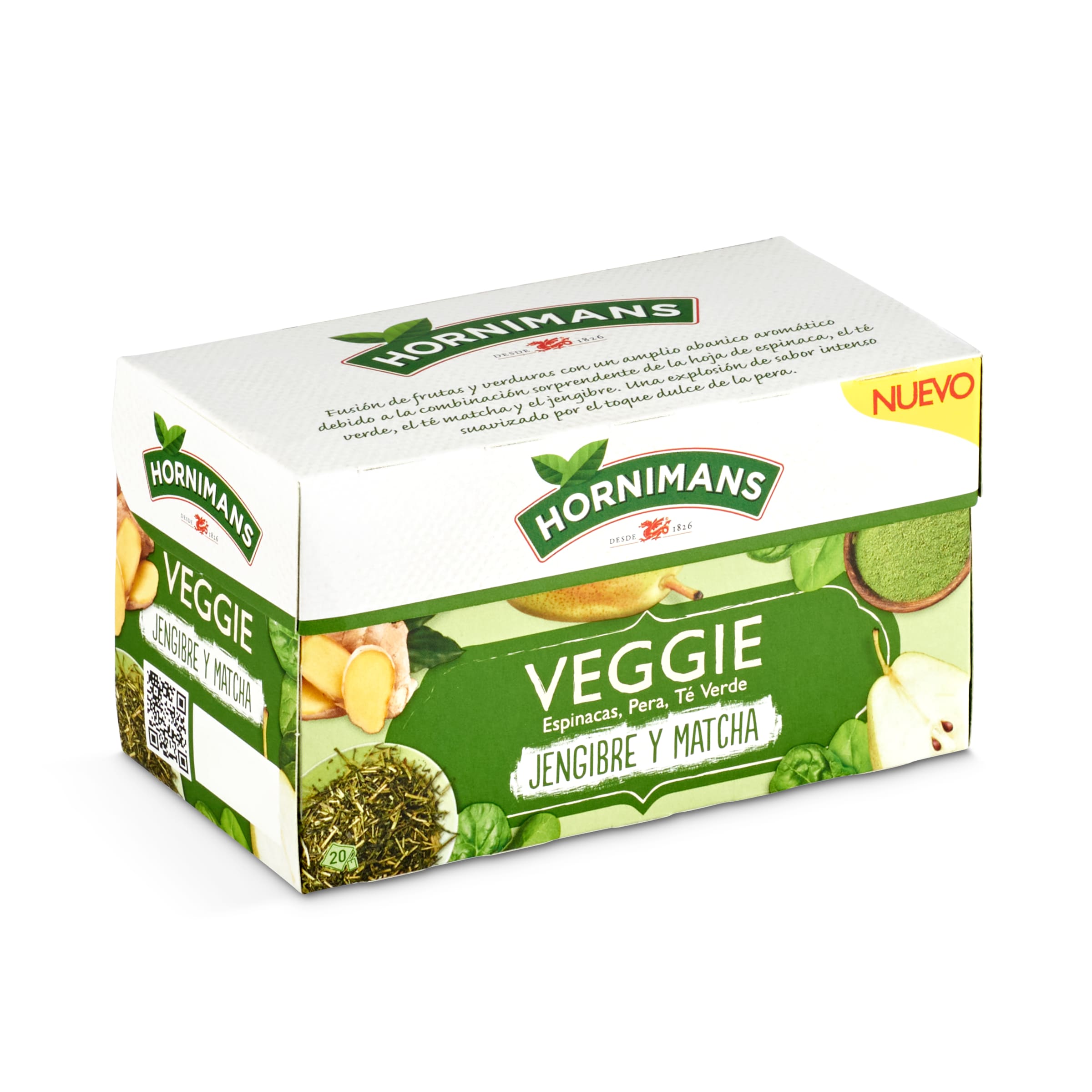 HORNIMANS infusión veggie jengibre y matcha estuche 20 bolsitas