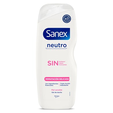 Gel de ducha piel sensible Sanex botella 600 ml-0