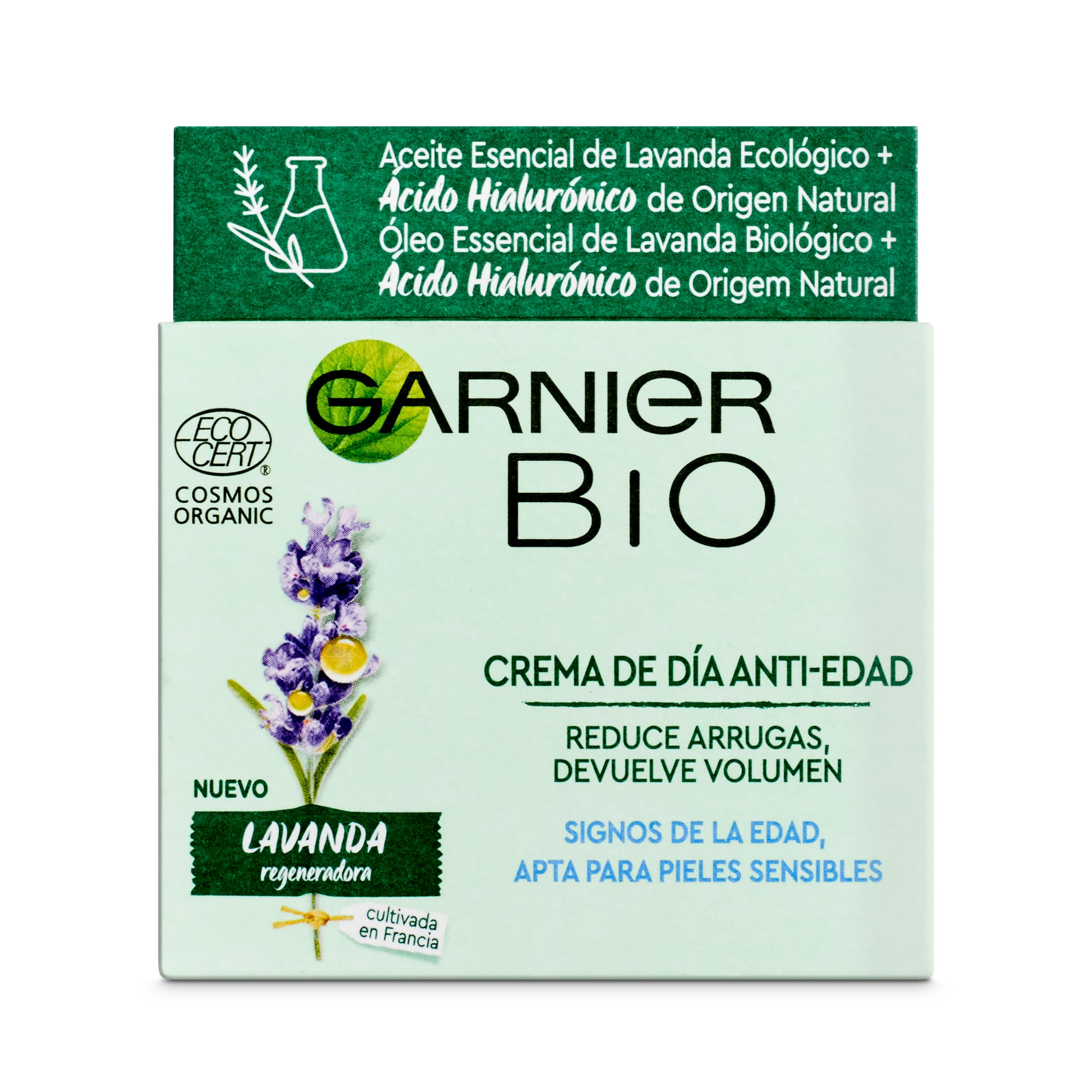 GARNIER Bio crema de día antiedad lavanda tarro 50 ml