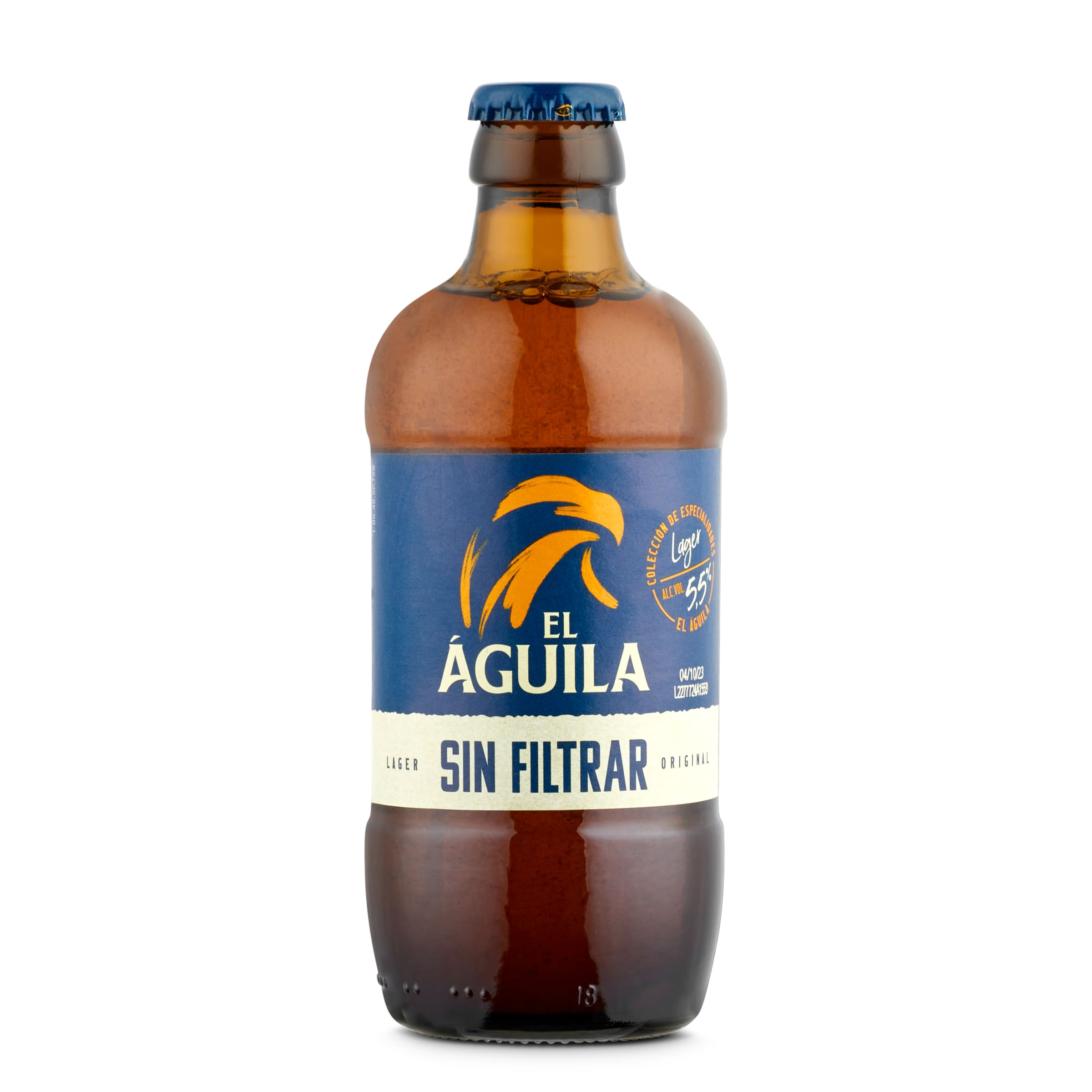 EL AGUILA cerveza lager sin filtrar botella 33 cl