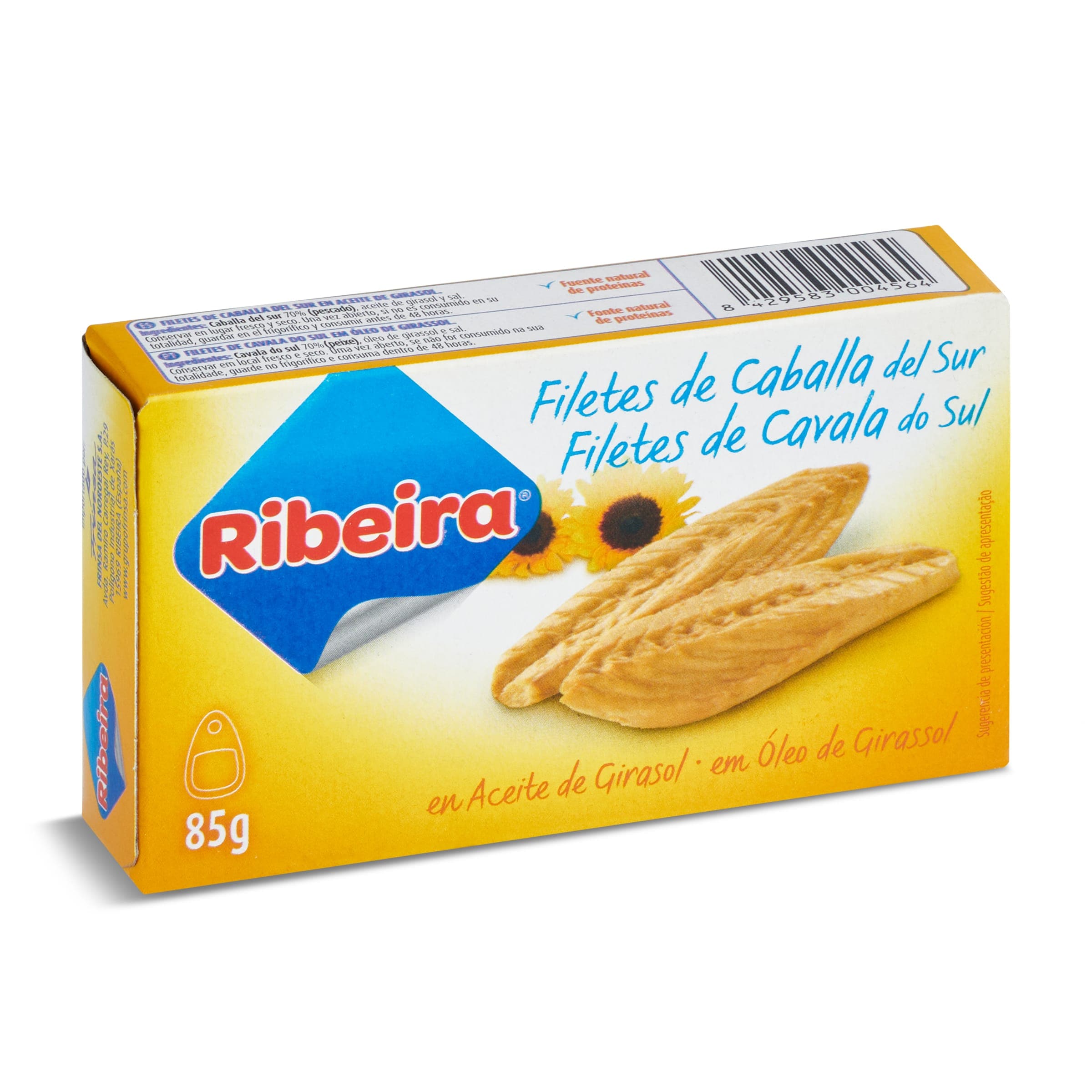 RIBEIRA filetes de caballa en aceite de girasol lata 60 gr