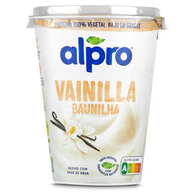 Yogur de soja sabor vainilla Alpro vaso 400 g-0