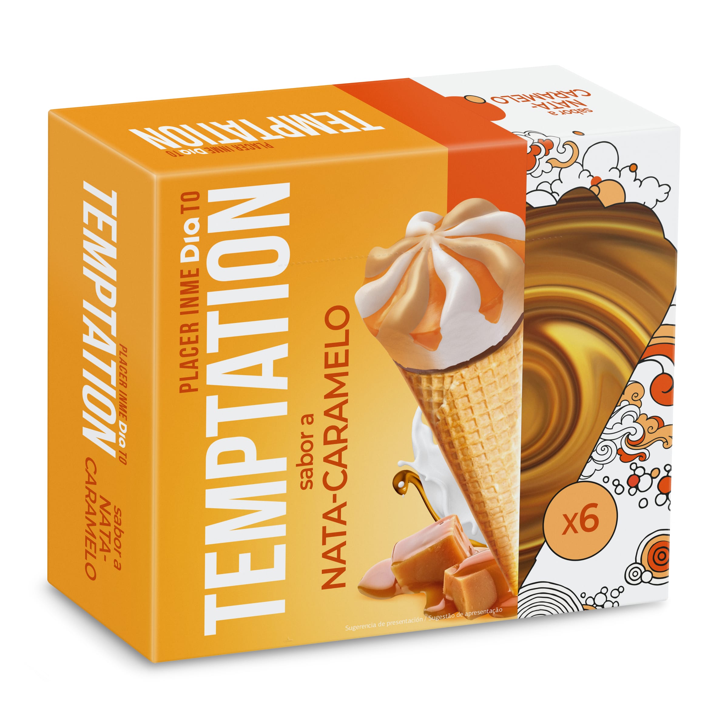DIA TEMPTATION helado cono sabor vainilla caja 6 uds 408 gr
