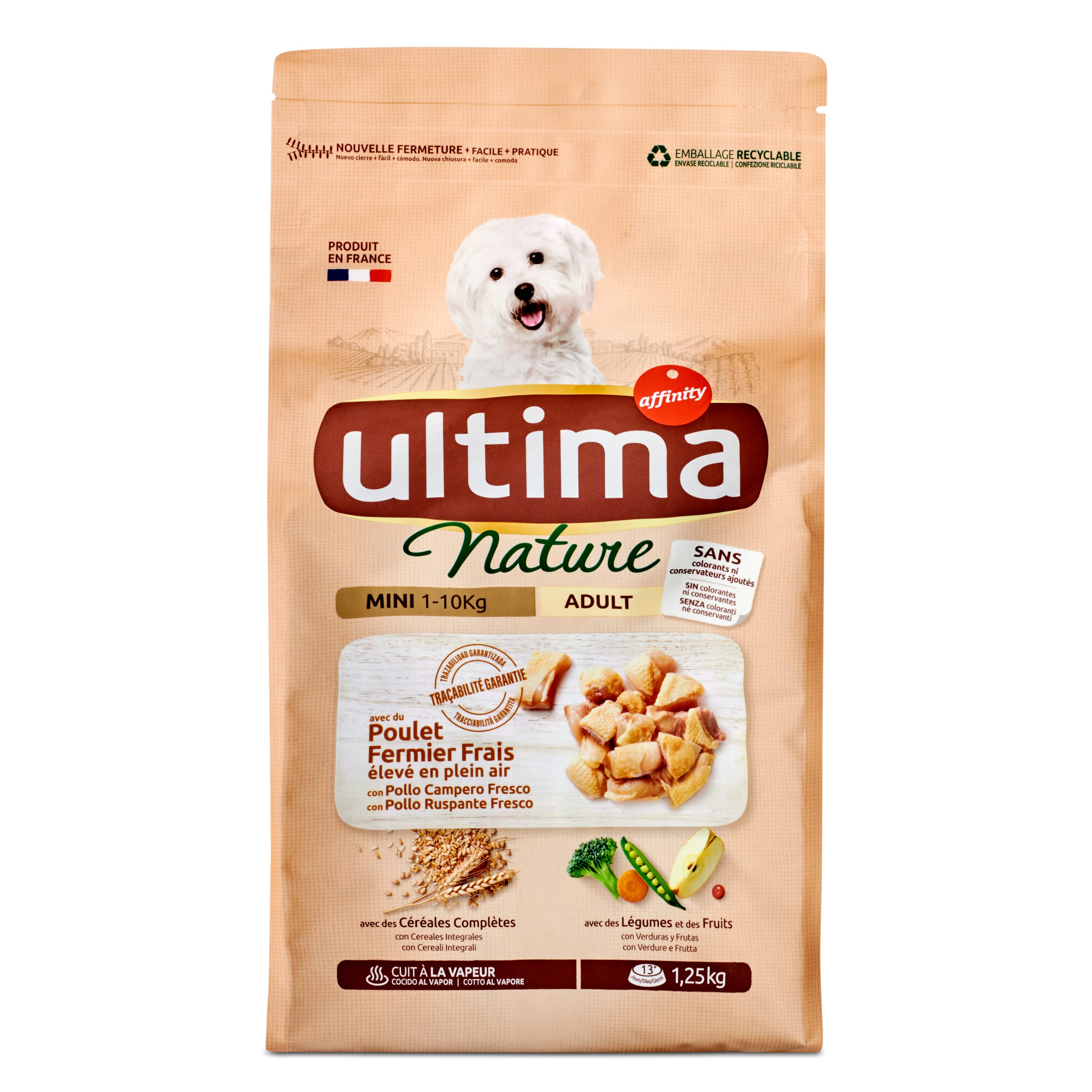 ULTIMA Nature alimento para perros mini adultos con pollo bolsa 1,25 kg