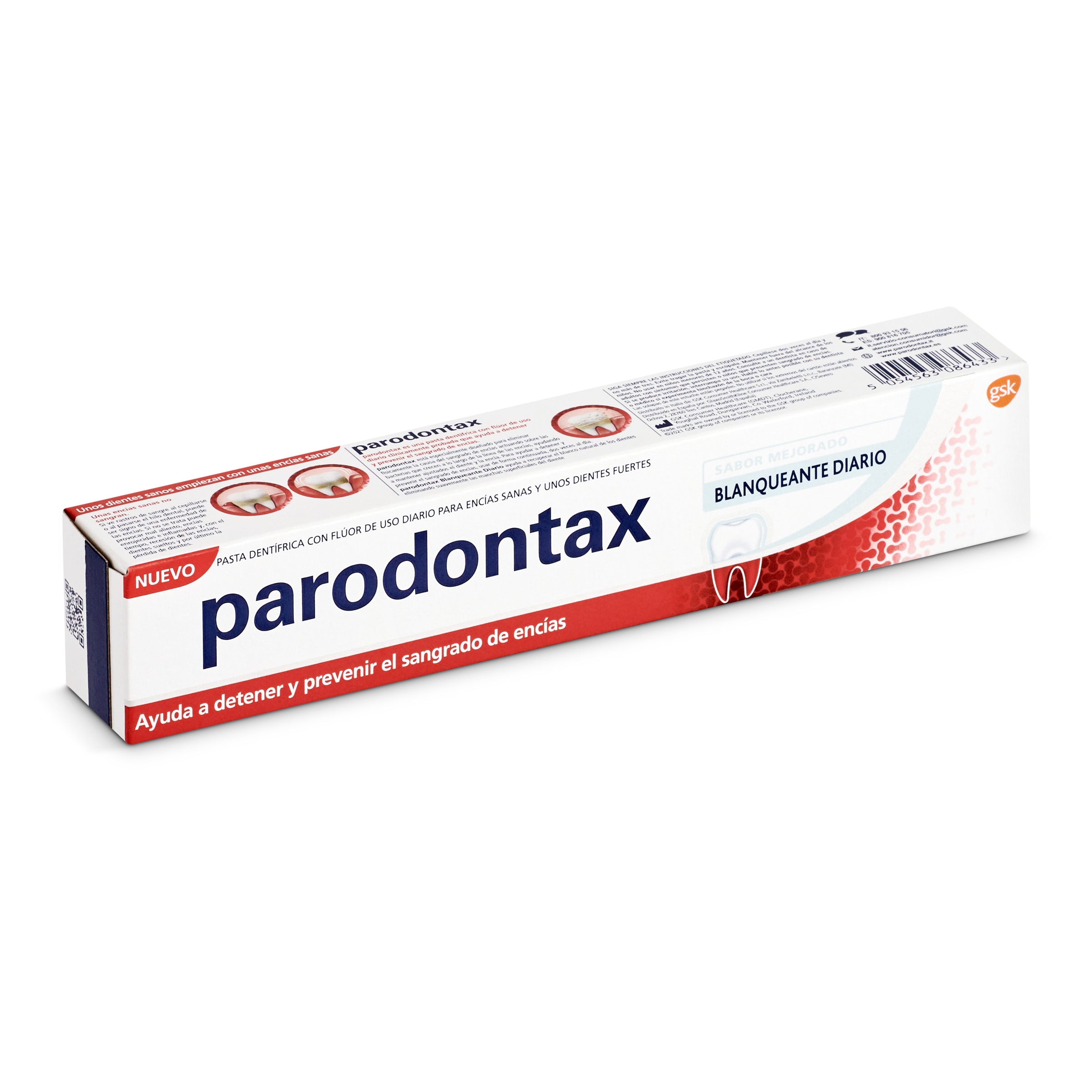 PARODONTAX pasta dentífrica blanqueante diario tubo 75 ml