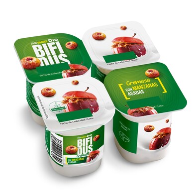 Cremoso con manzanas asadas Bífidus Dia pack 4 x 125 g-0 Cremoso con manzanas asadas Bífidus Dia pack 4 x 125 g-0