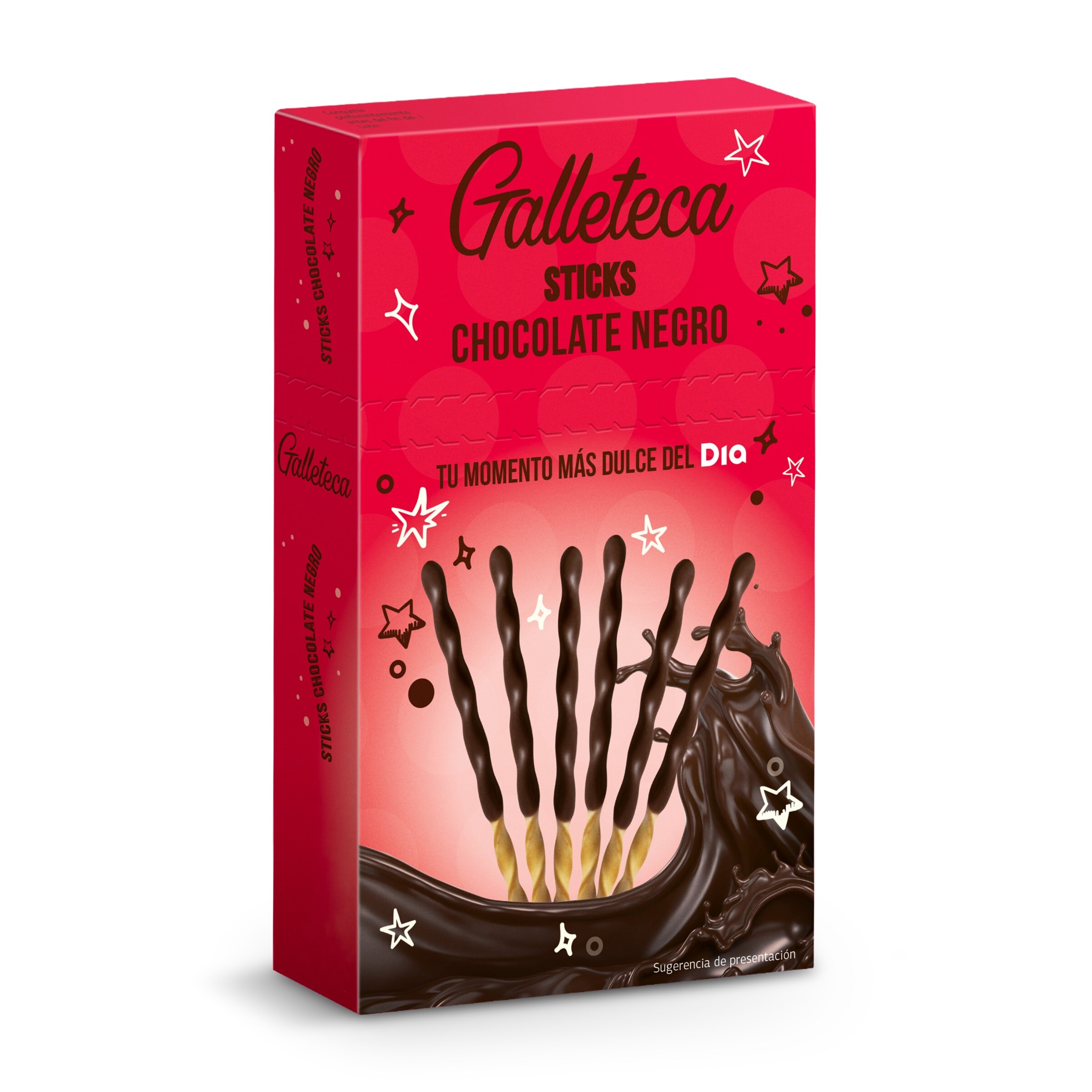 DIA GALLETECA sticks de galleta con chocolate negro caja 75 gr