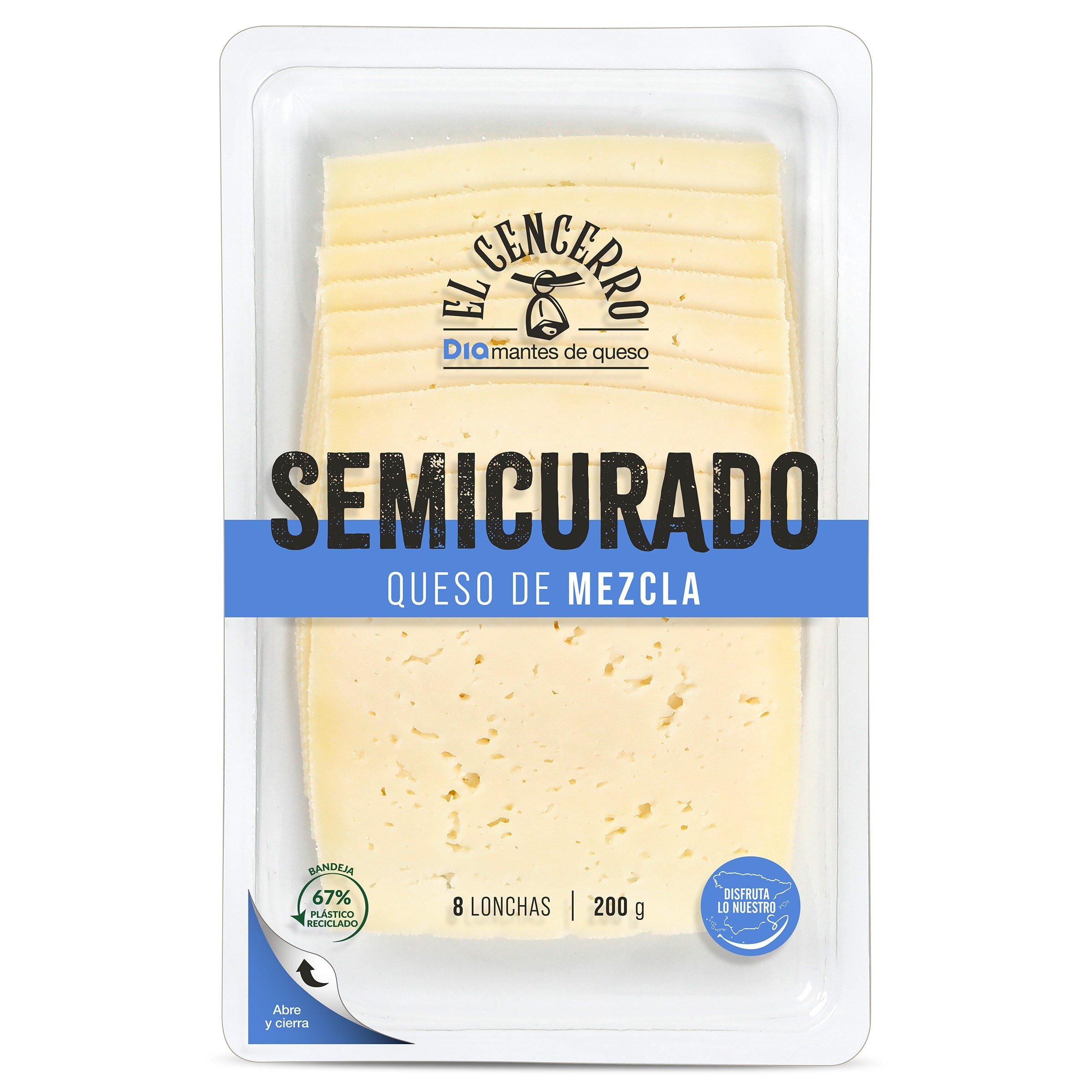DIA EL CENCERRO queso semicurado en lonchas envase 200 gr