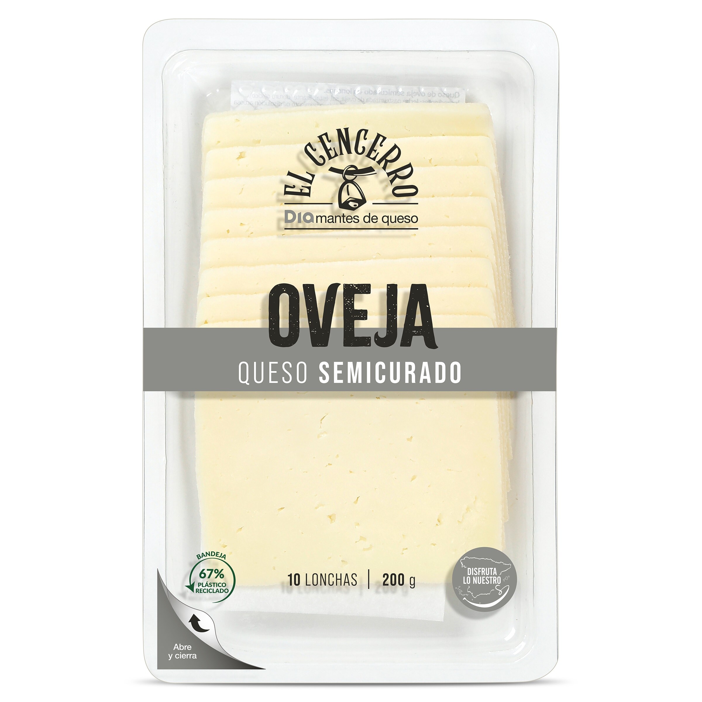 DIA EL CENCERRO queso de oveja semicurado lonchas envase 200 gr