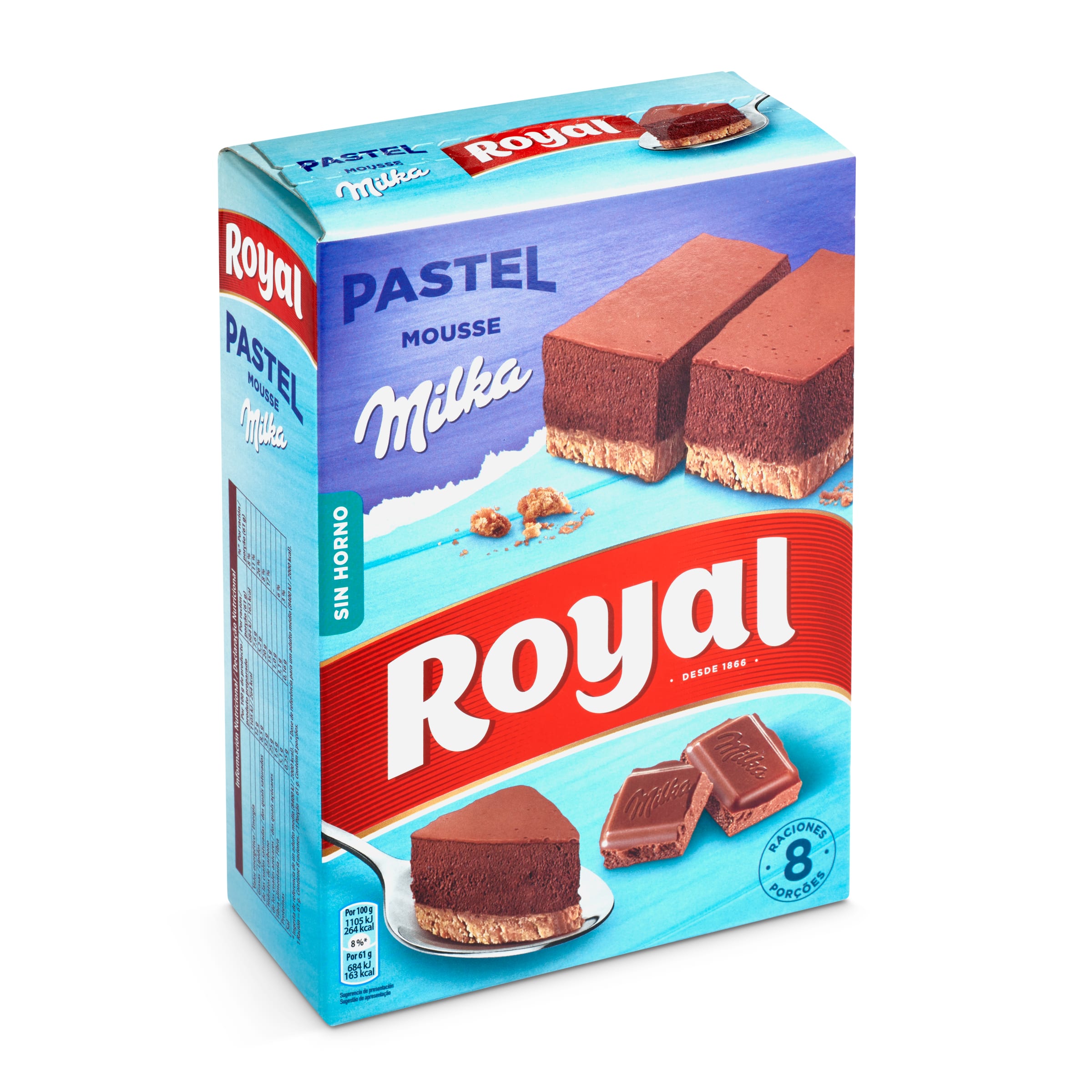 ROYAL preparado para pastel mousse milka caja 215 gr