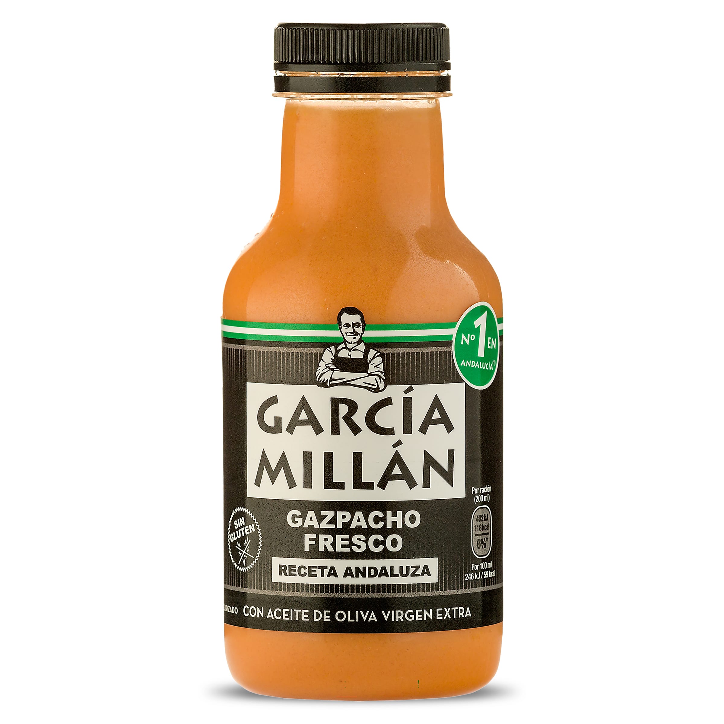 GARCIA MILLAN gazpacho fresco con aceite de oliva botella 330 ml