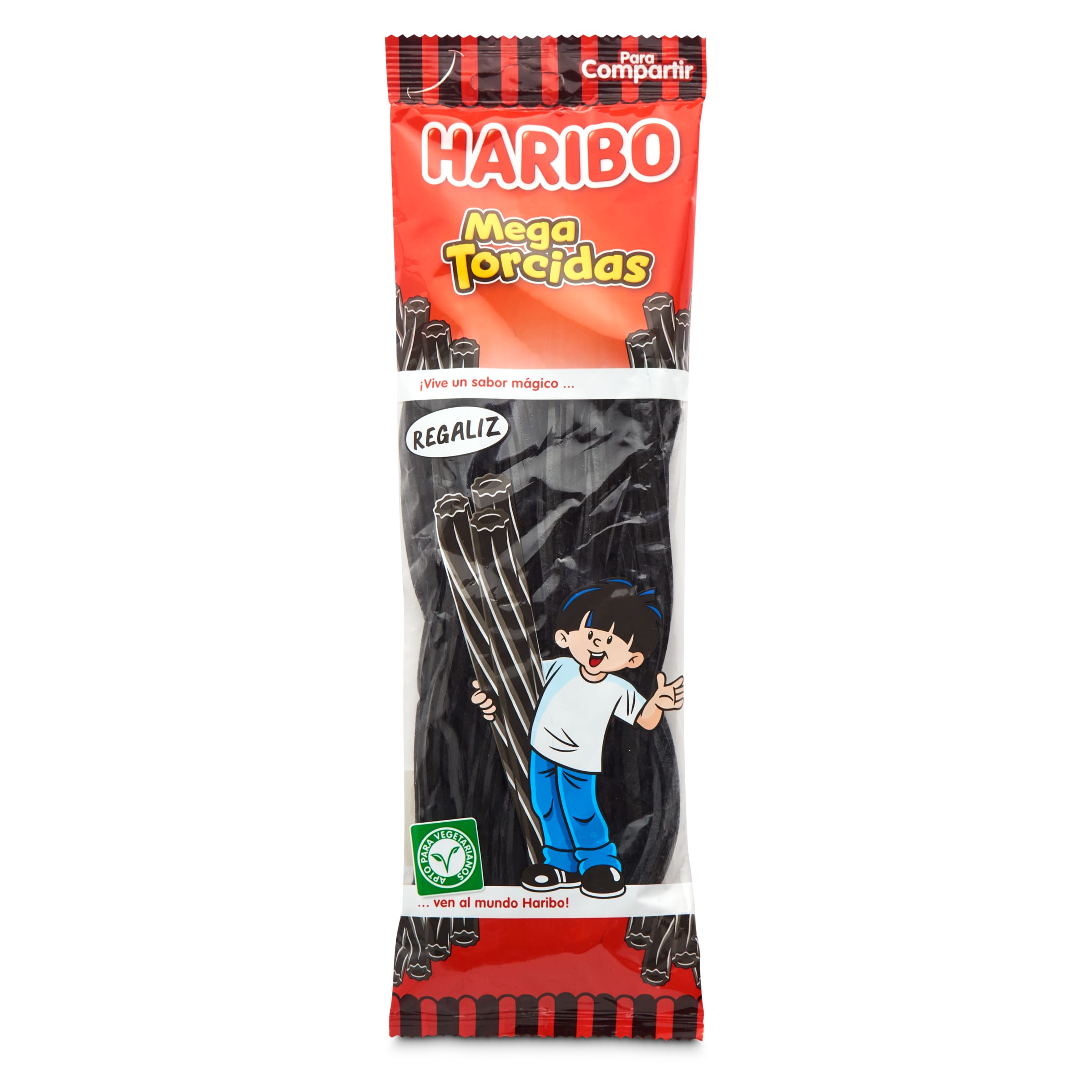 HARIBO regaliz negro mega torcidas bolsa 200 gr