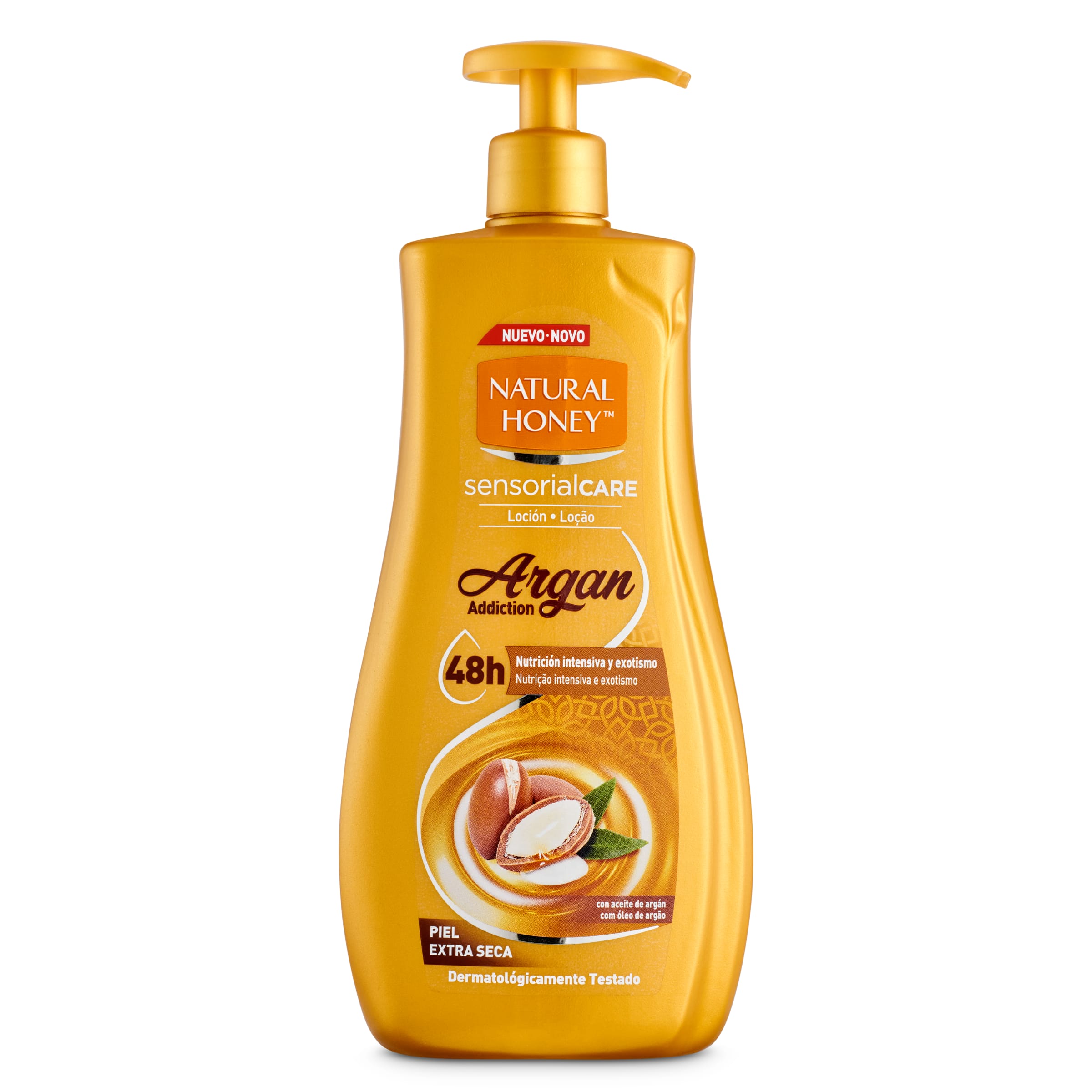 NATURAL HONEY loción corporal reparadora elixir de argán dosificador 700 ml