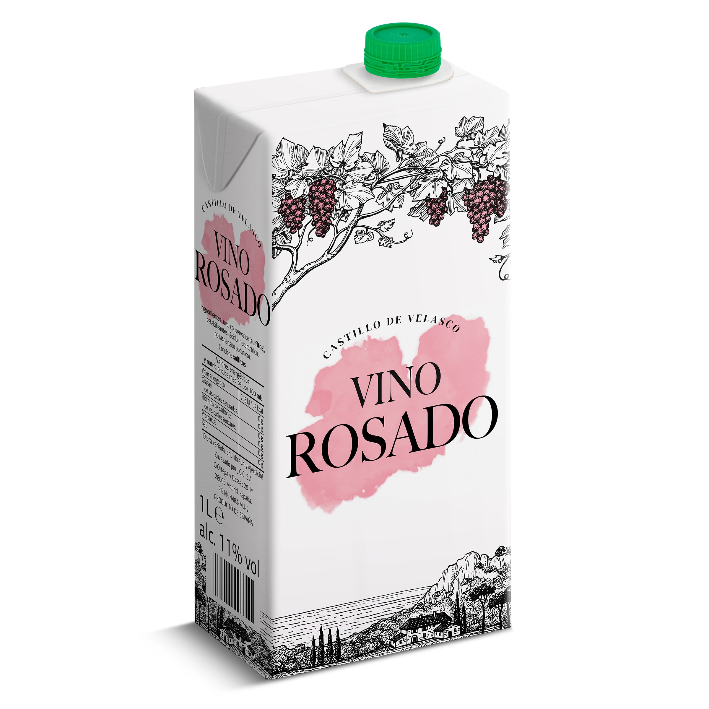 CASTILLO DE VELASCO vino rosado envase 1 lt
