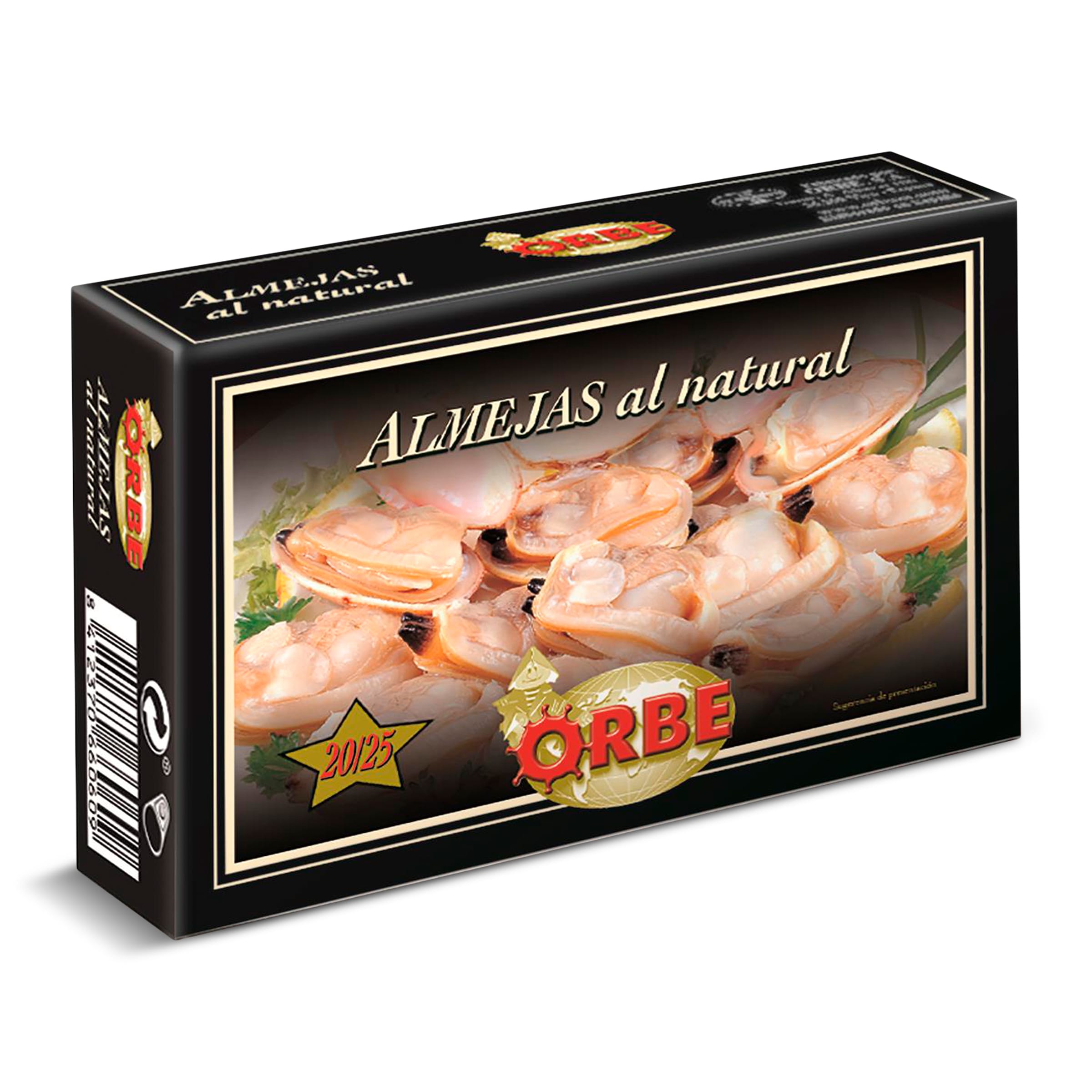 ORBE almejas al natural lata 63 gr