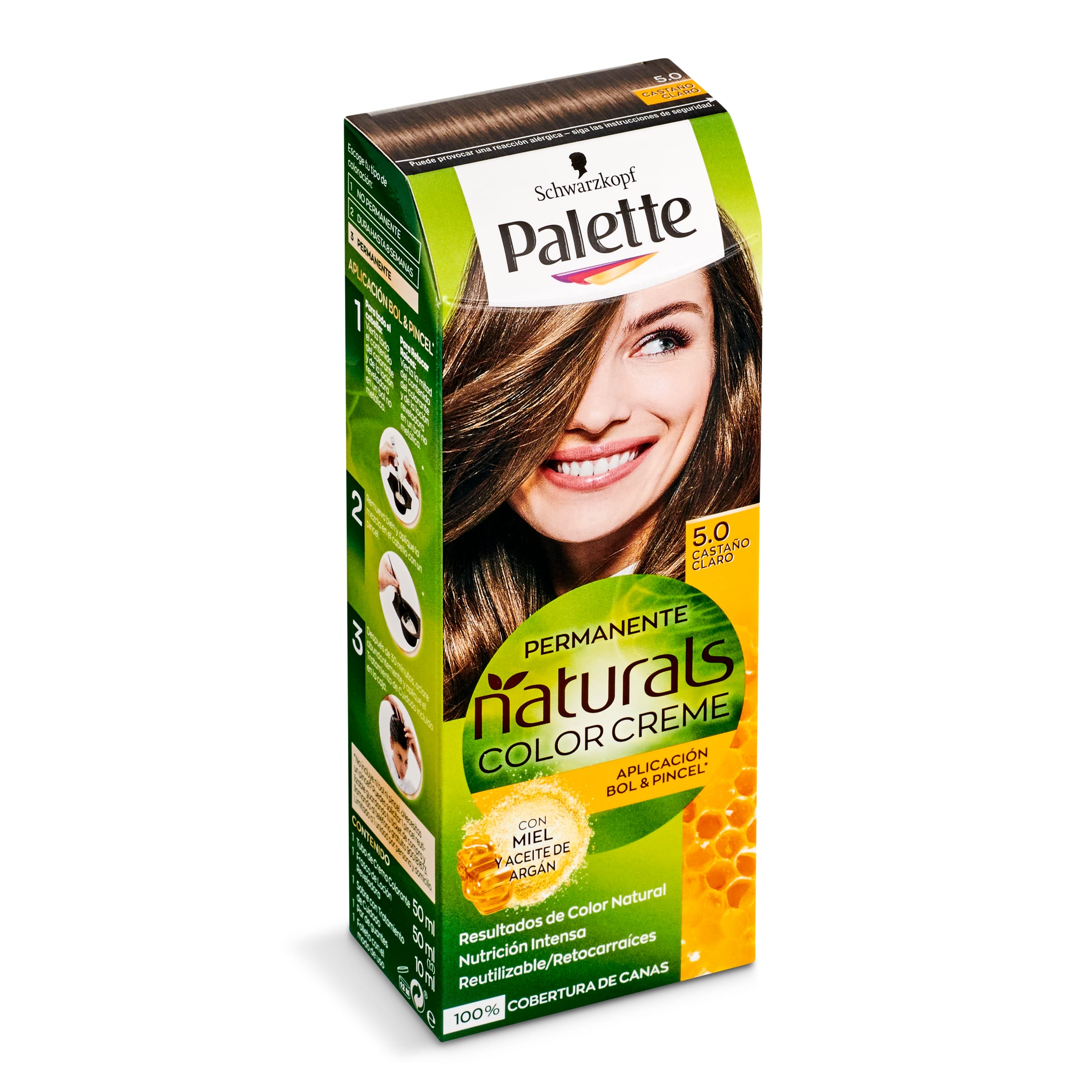PALETTE Naturals creme tinte Castaño Claro Nº 5.0 caja 1 ud